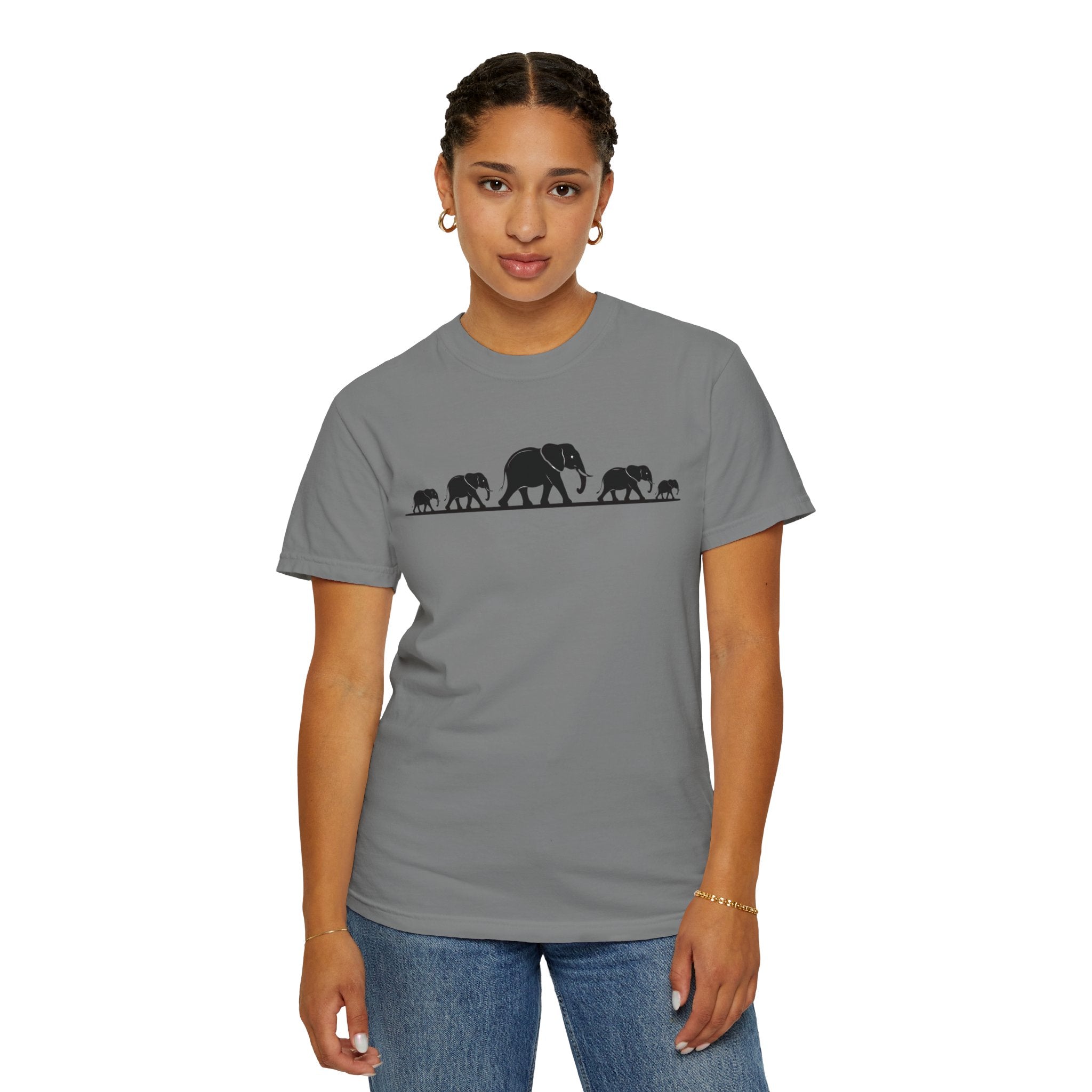 Walking Elephants silhouettes