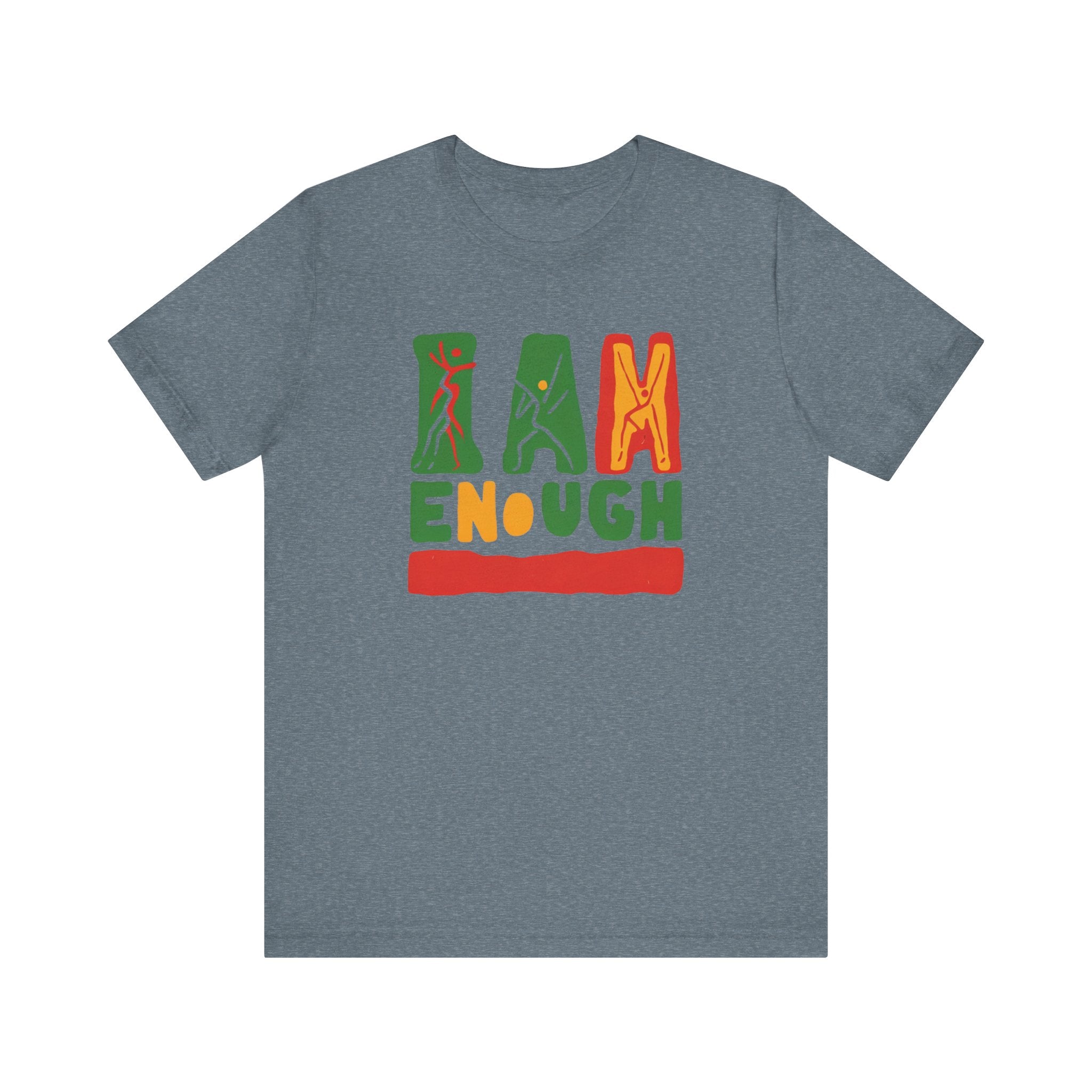 'I AM ENOUGH' Tee in Abstract in African Colors