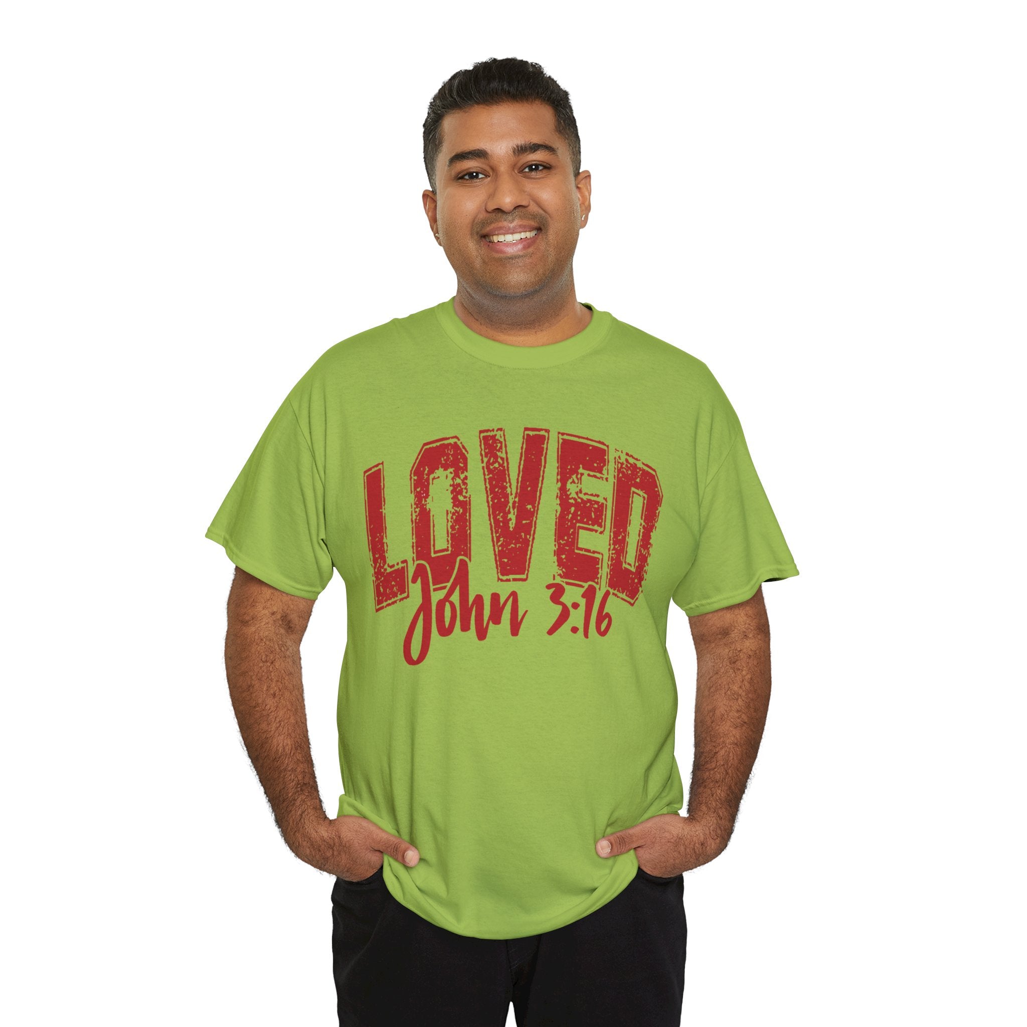 Loved T-Shirt with John 3:16 Scripture Reference