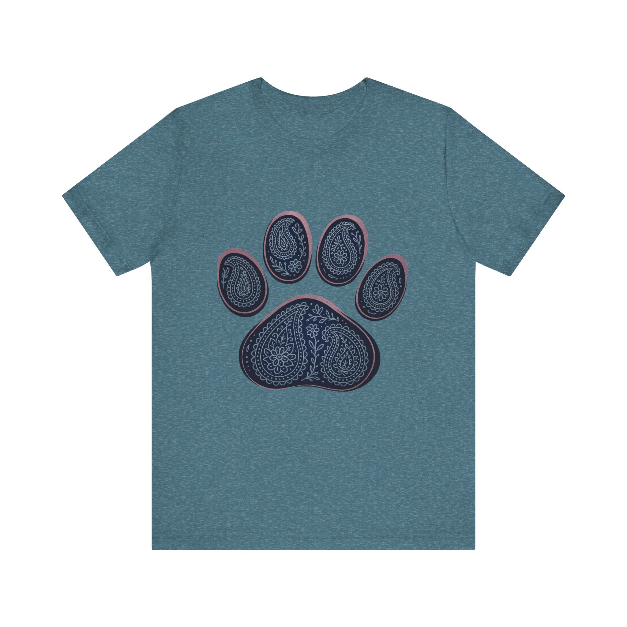 Blue Paisley Paw  Tee