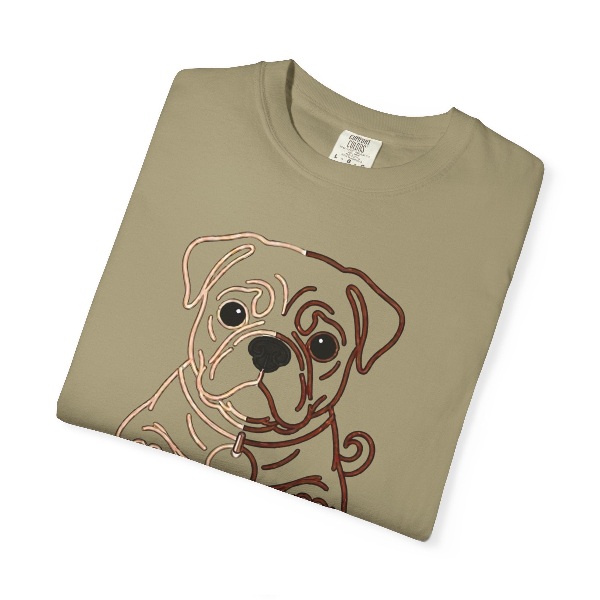 Bulldog Line Art T-Shirt – Cute Minimal Dog Graphic Tee