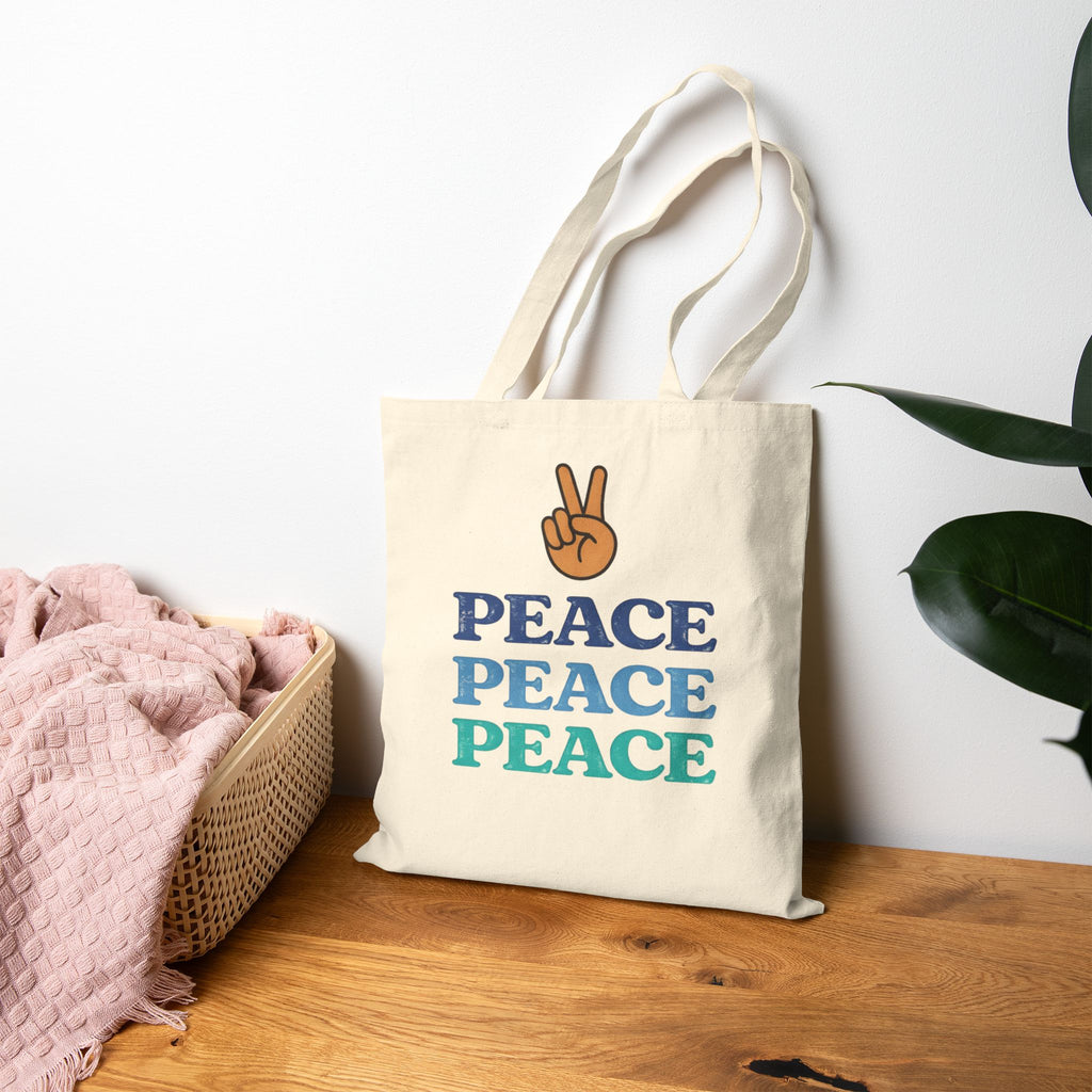 Peace Stacked Style Tote –