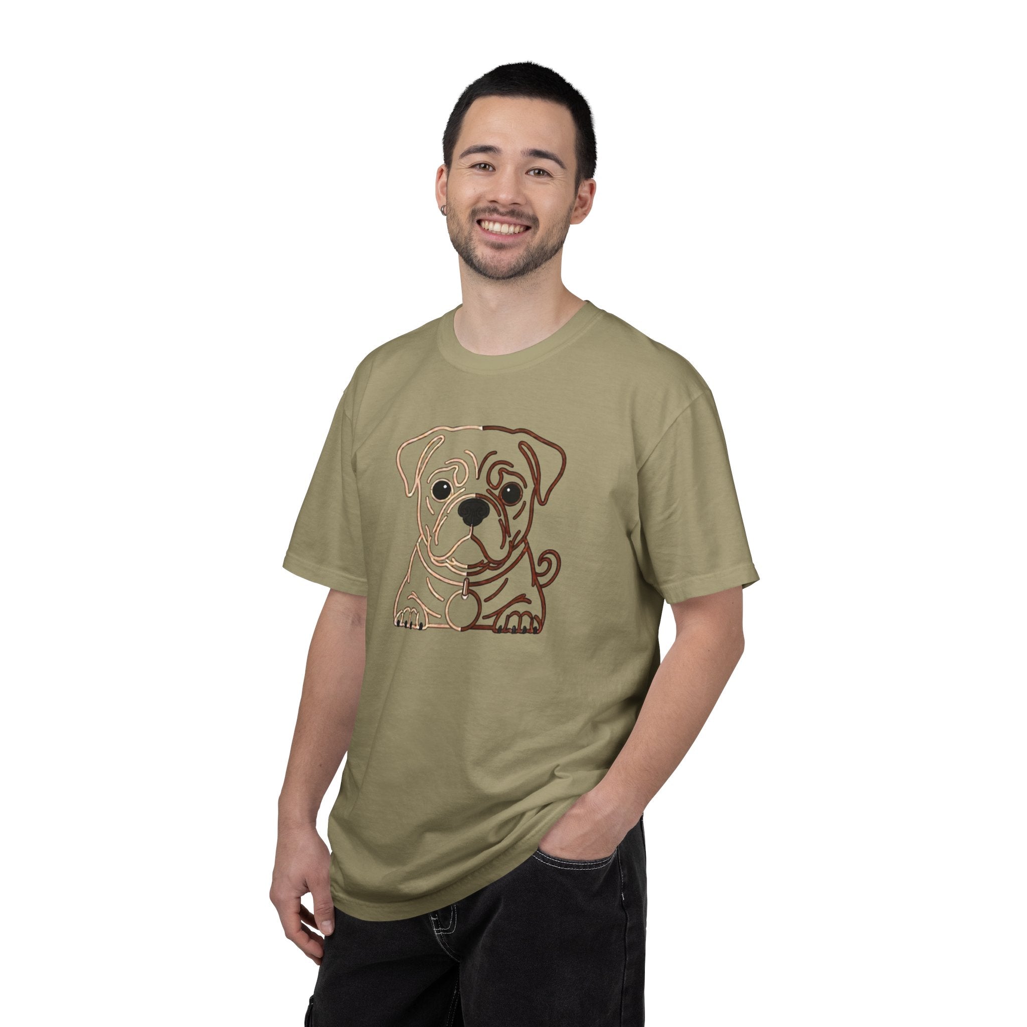 Bulldog Line Art T-Shirt – Cute Minimal Dog Graphic Tee