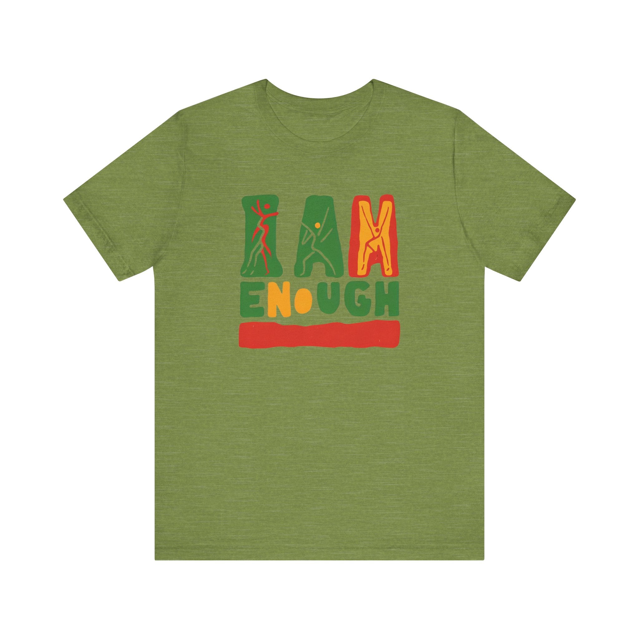 'I AM ENOUGH' Tee in Abstract in African Colors