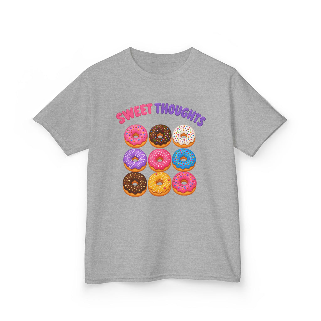 Sweet Thoughts Donut Girls’ Tee – Colorful Sprinkle Donut Shirt