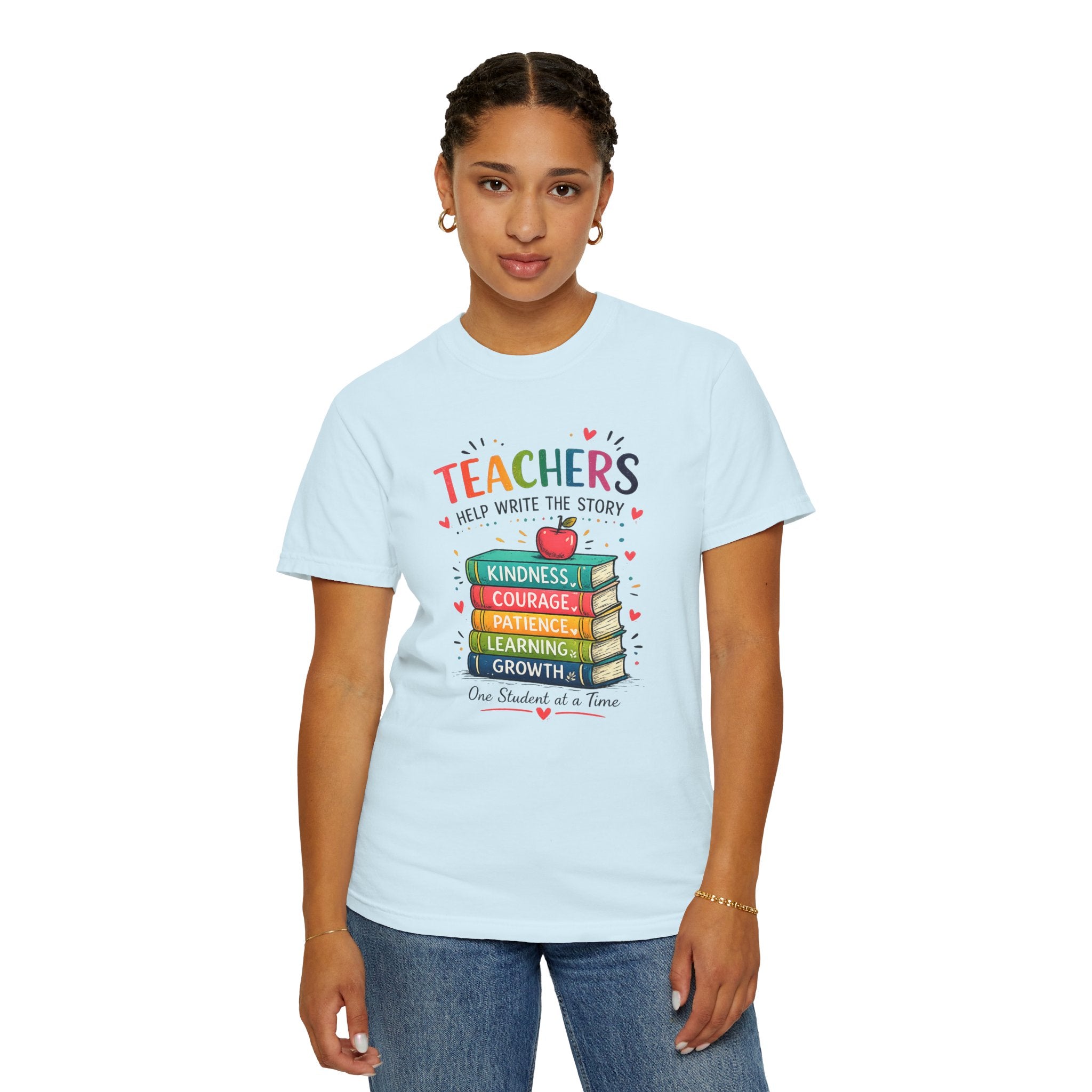 Teachers Help Write the Story Personalized Teacher T-Shirt™ | Custom Name Back | Premium Teacher Gift