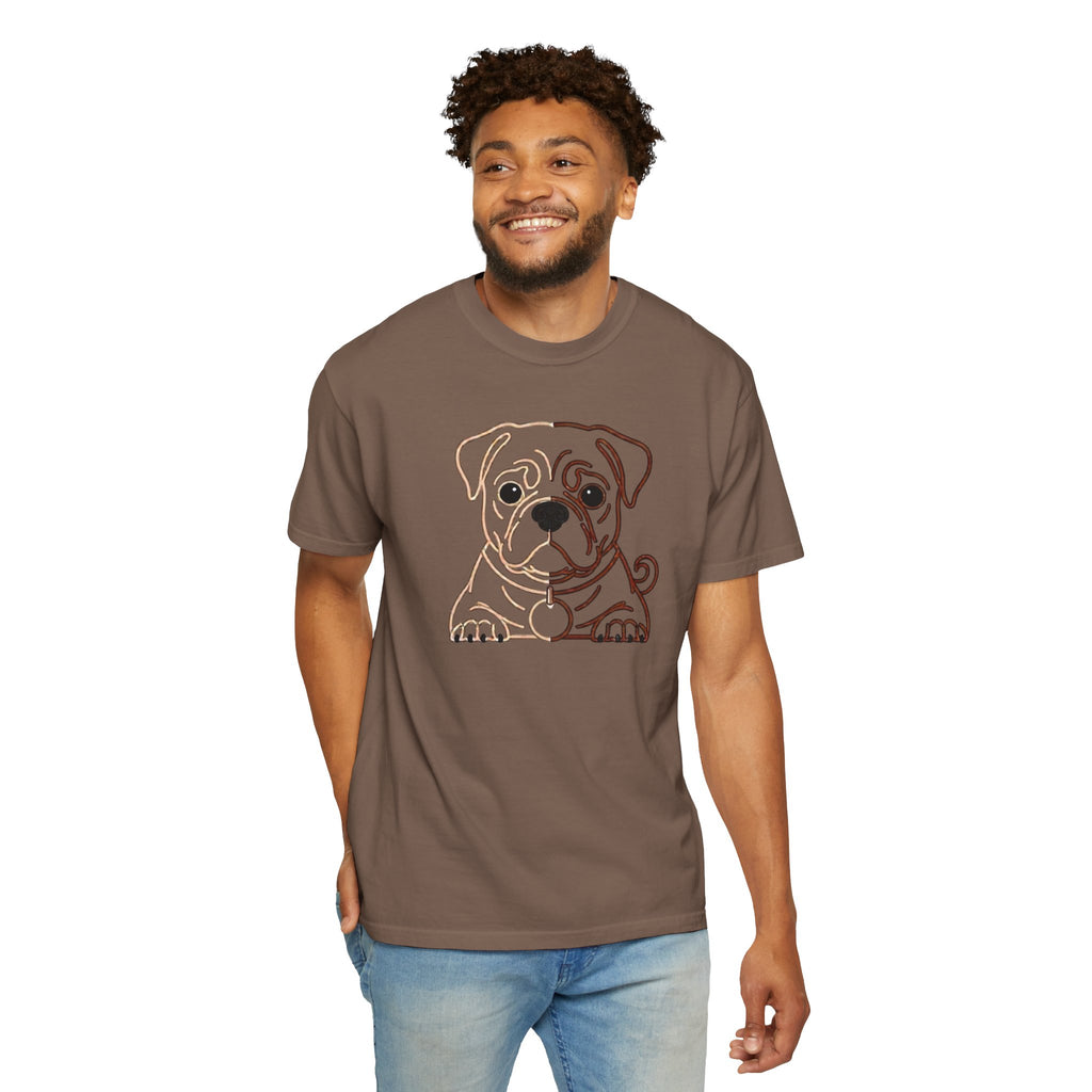 Bulldog Line Art T-Shirt – Cute Minimal Dog Graphic Tee