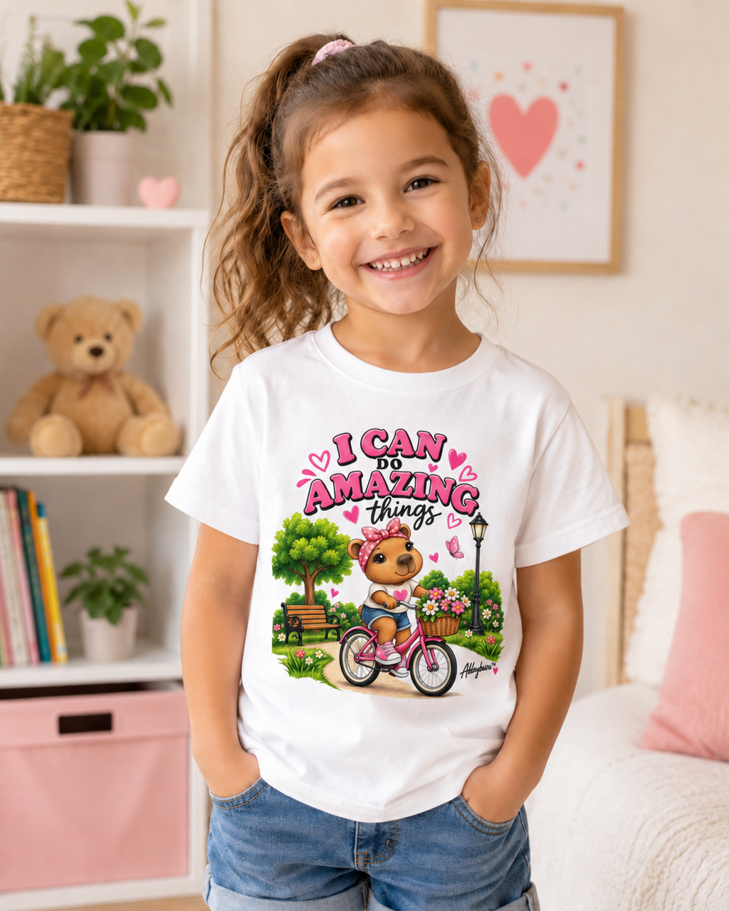 Abbybara™ “I Can Do Amazing Things” Girls’ T-Shirt