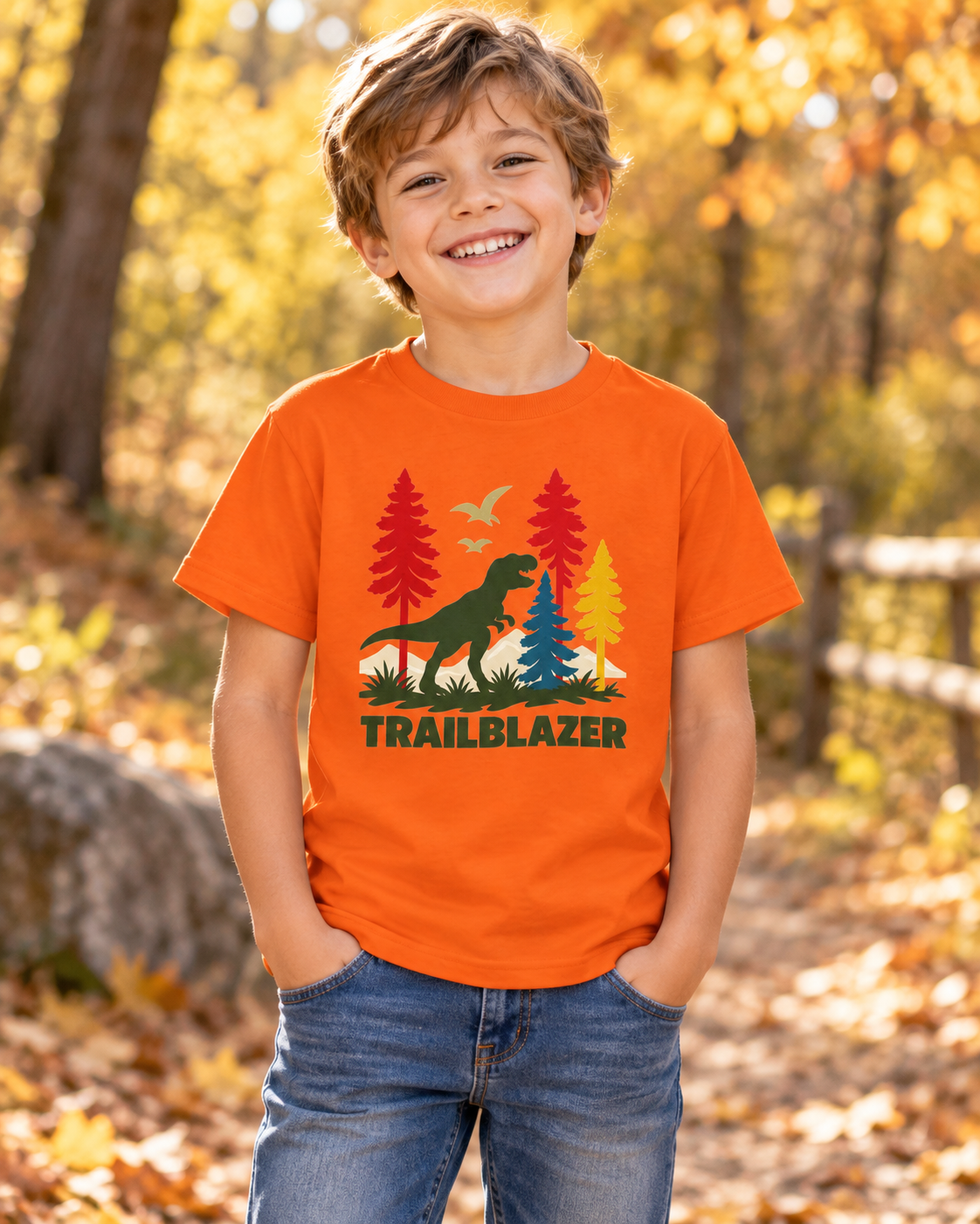 Trailblazer Kids Dinosaur T-Shirt – Outdoor Adventure Graphic Tee