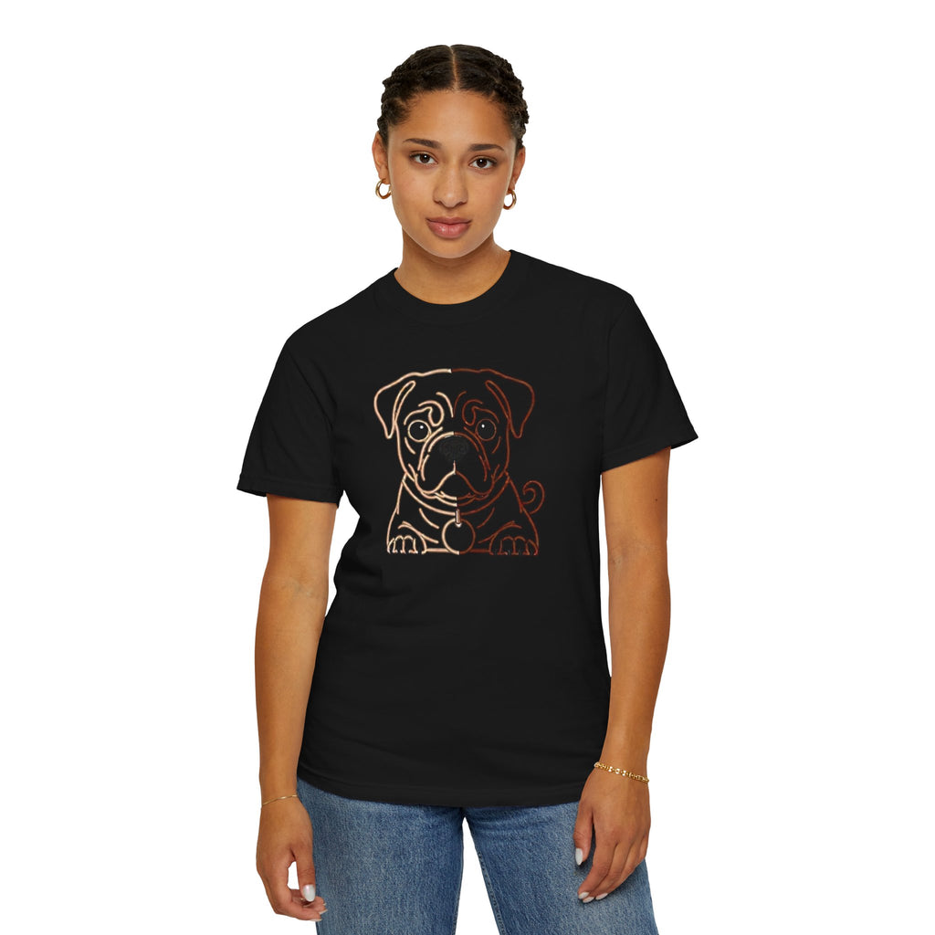 Bulldog Line Art T-Shirt – Cute Minimal Dog Graphic Tee