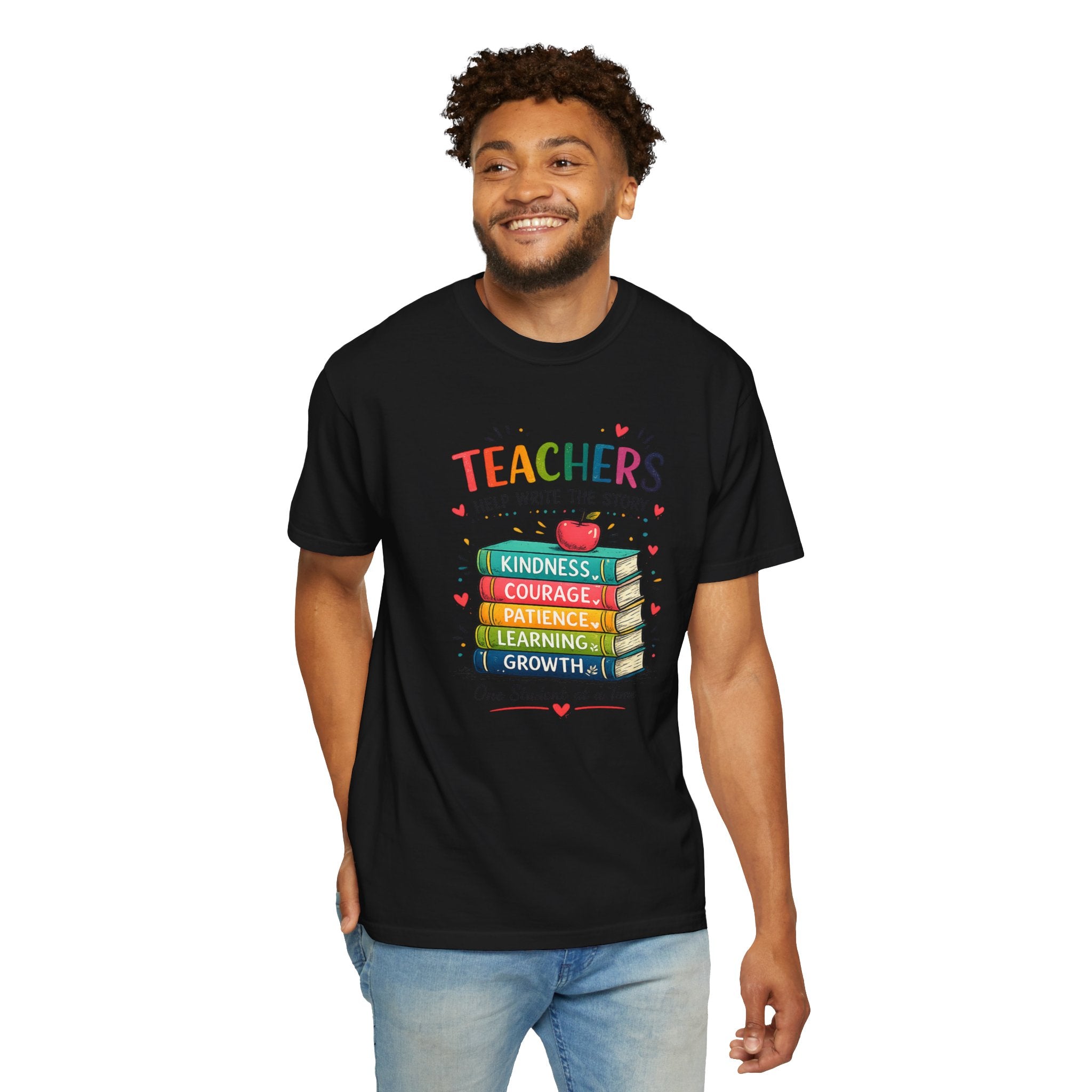 Teachers Help Write the Story Personalized Teacher T-Shirt™ | Custom Name Back | Premium Teacher Gift