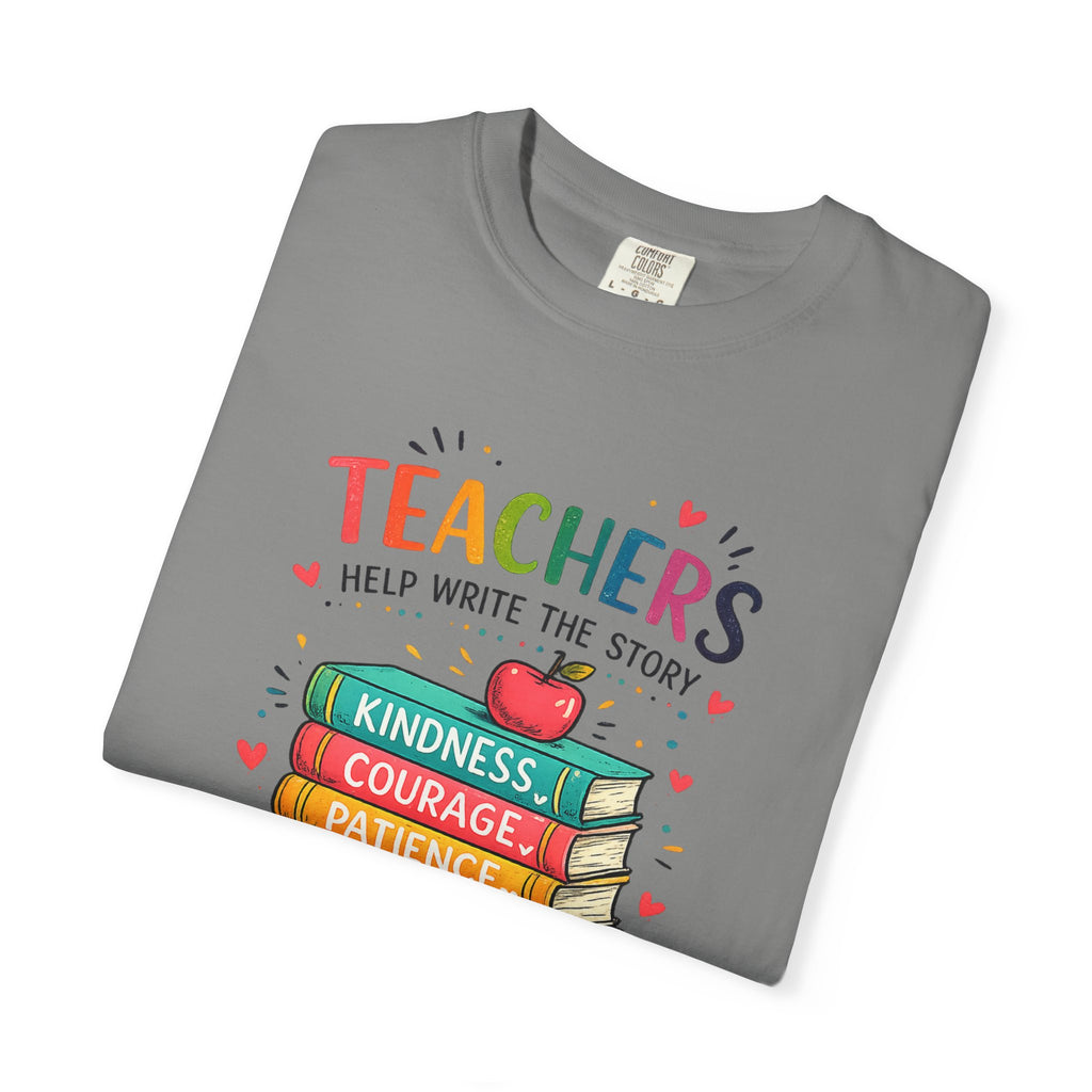 Teachers Help Write the Story Personalized Teacher T-Shirt™ | Custom Name Back | Premium Teacher Gift