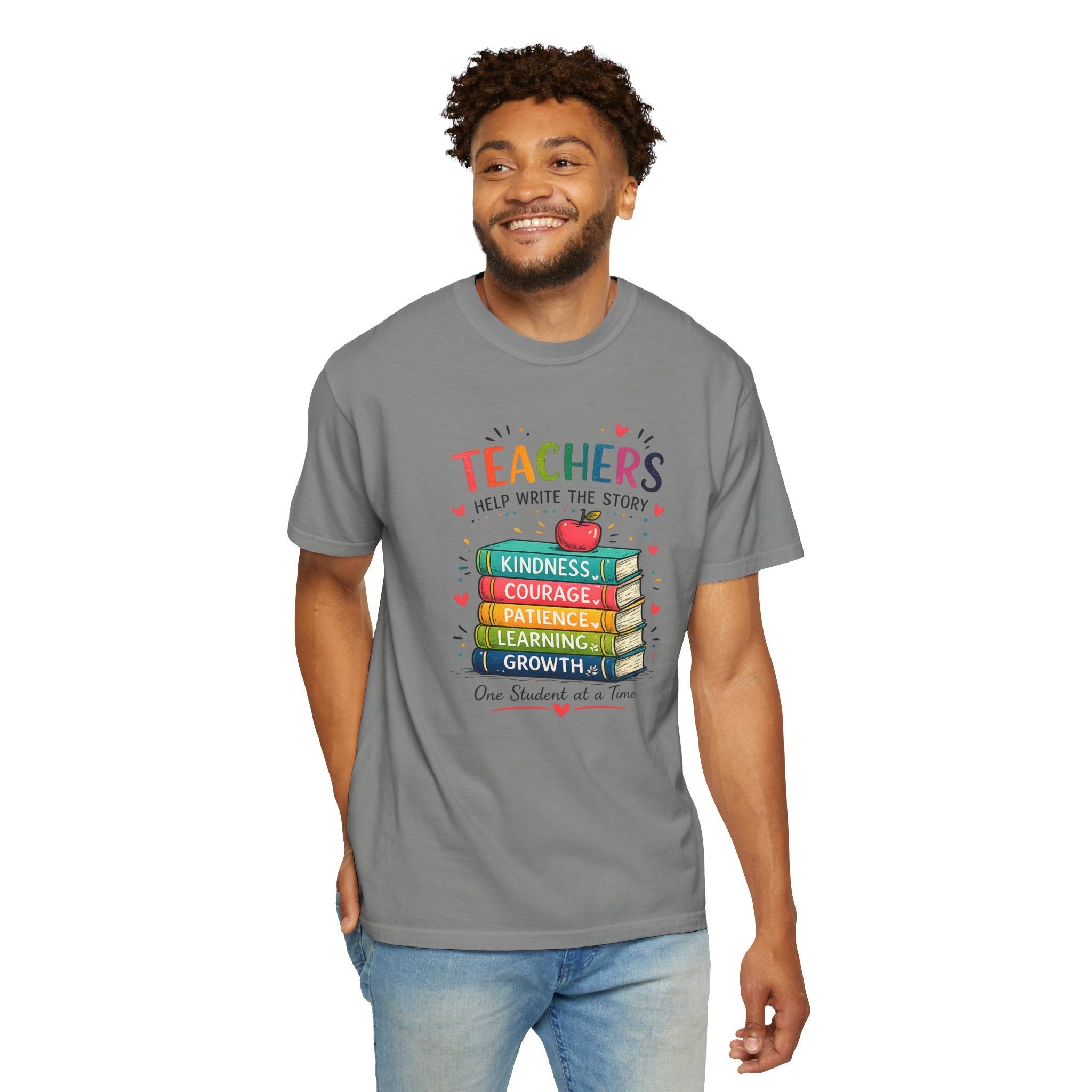 Teachers Help Write the Story Personalized Teacher T-Shirt™ | Custom Name Back | Premium Teacher Gift