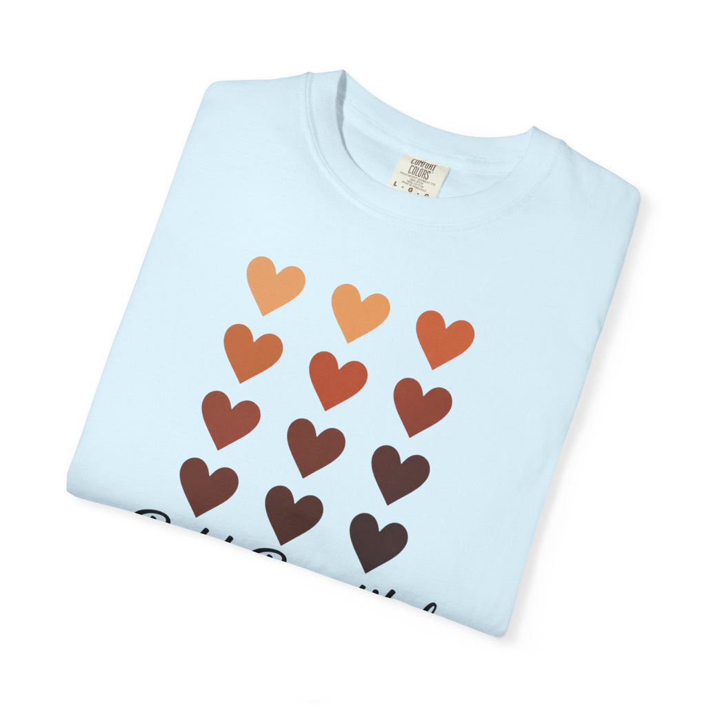 Bold Beautiful Melanin Hearts Tee