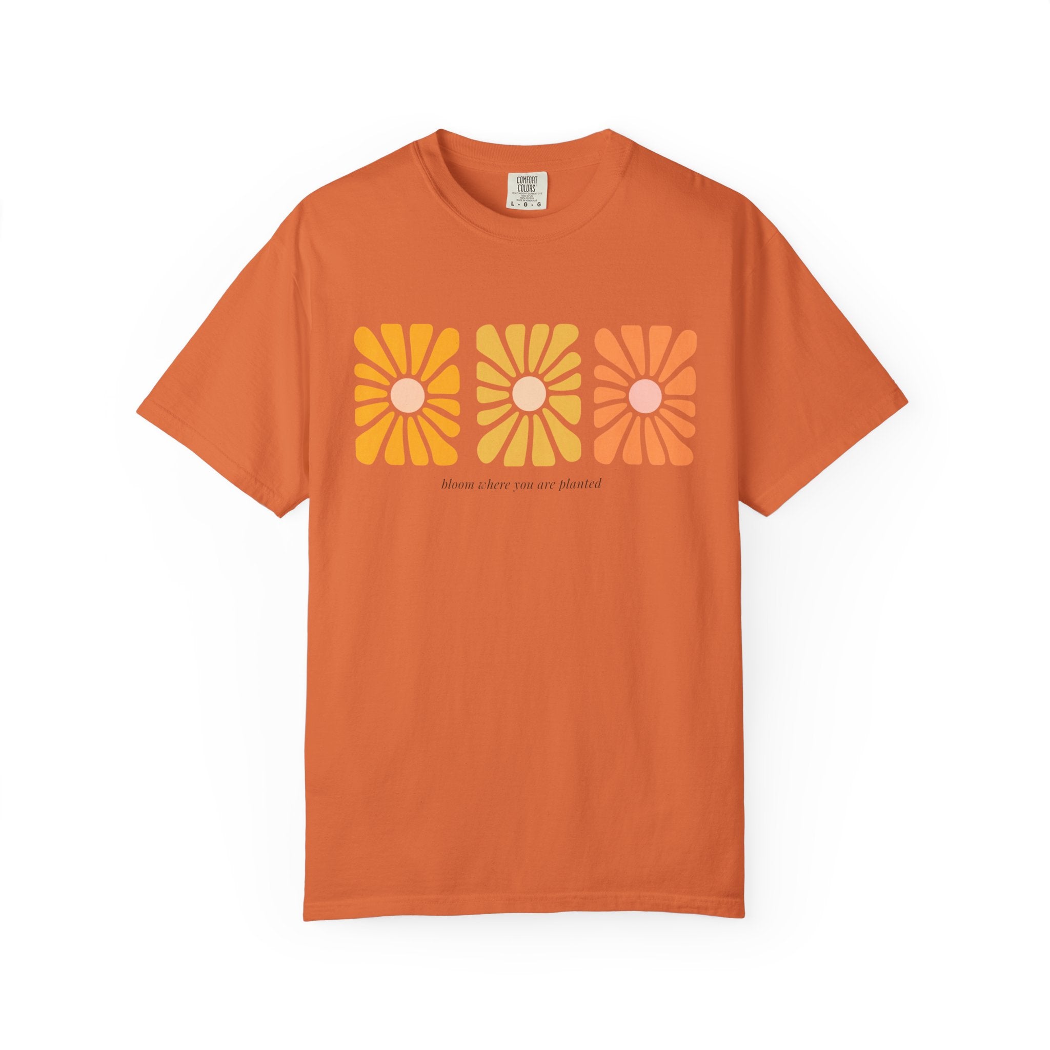 Retro 3-Daisy Graphic T-Shirt — "Bloom in the Present"
