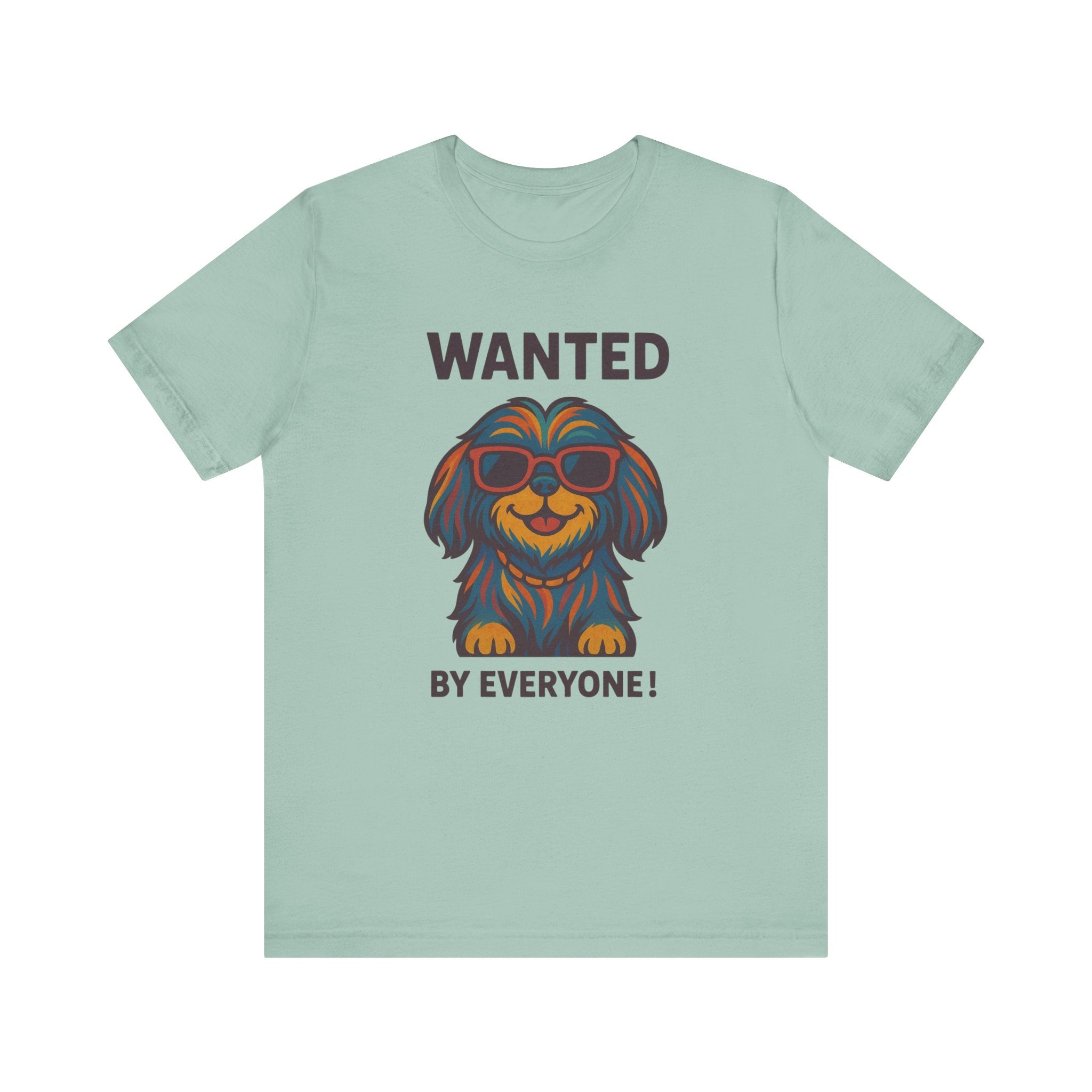Shitzu with Multicolored Fur and Sunglasses Tee