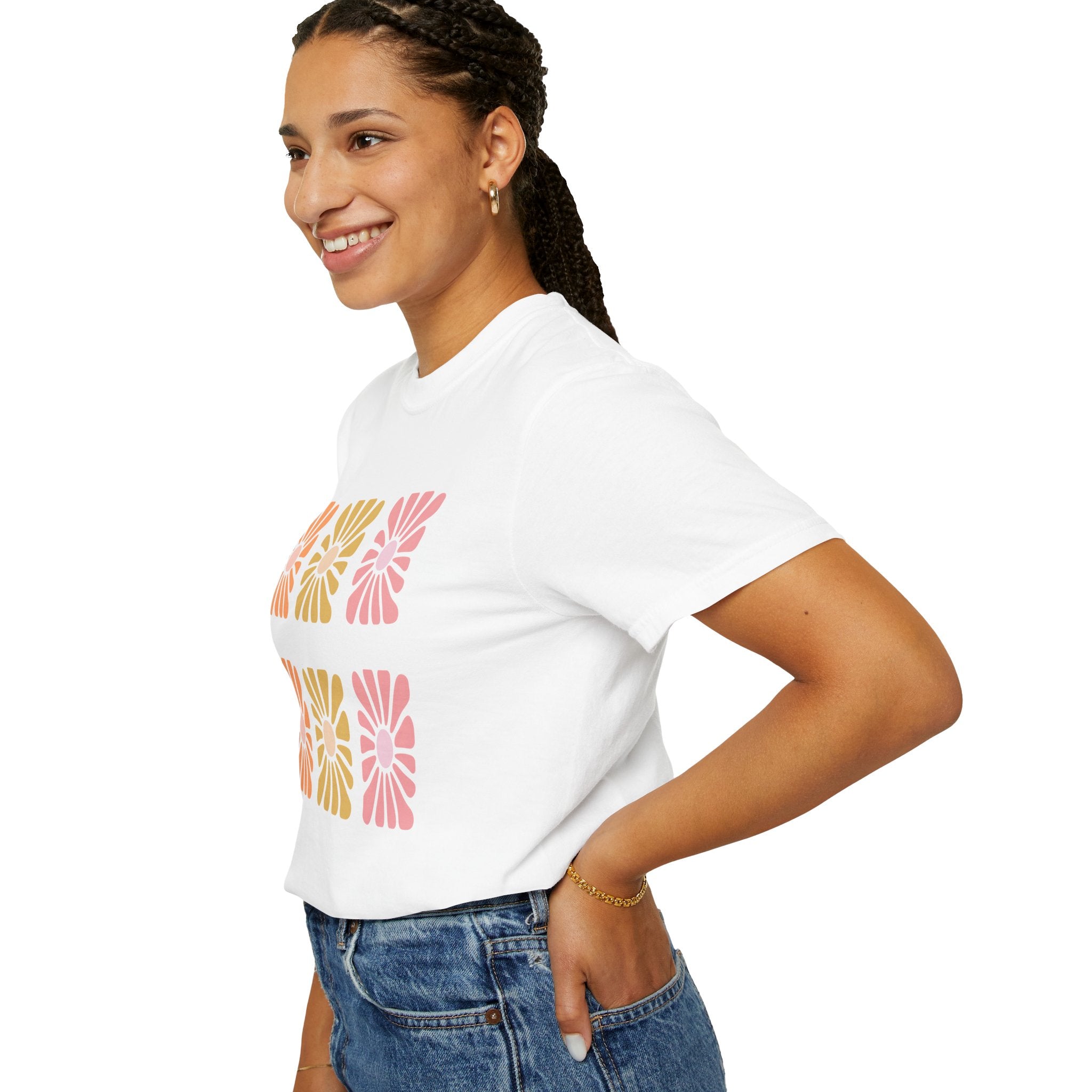 Retro Bloom Grid Tee