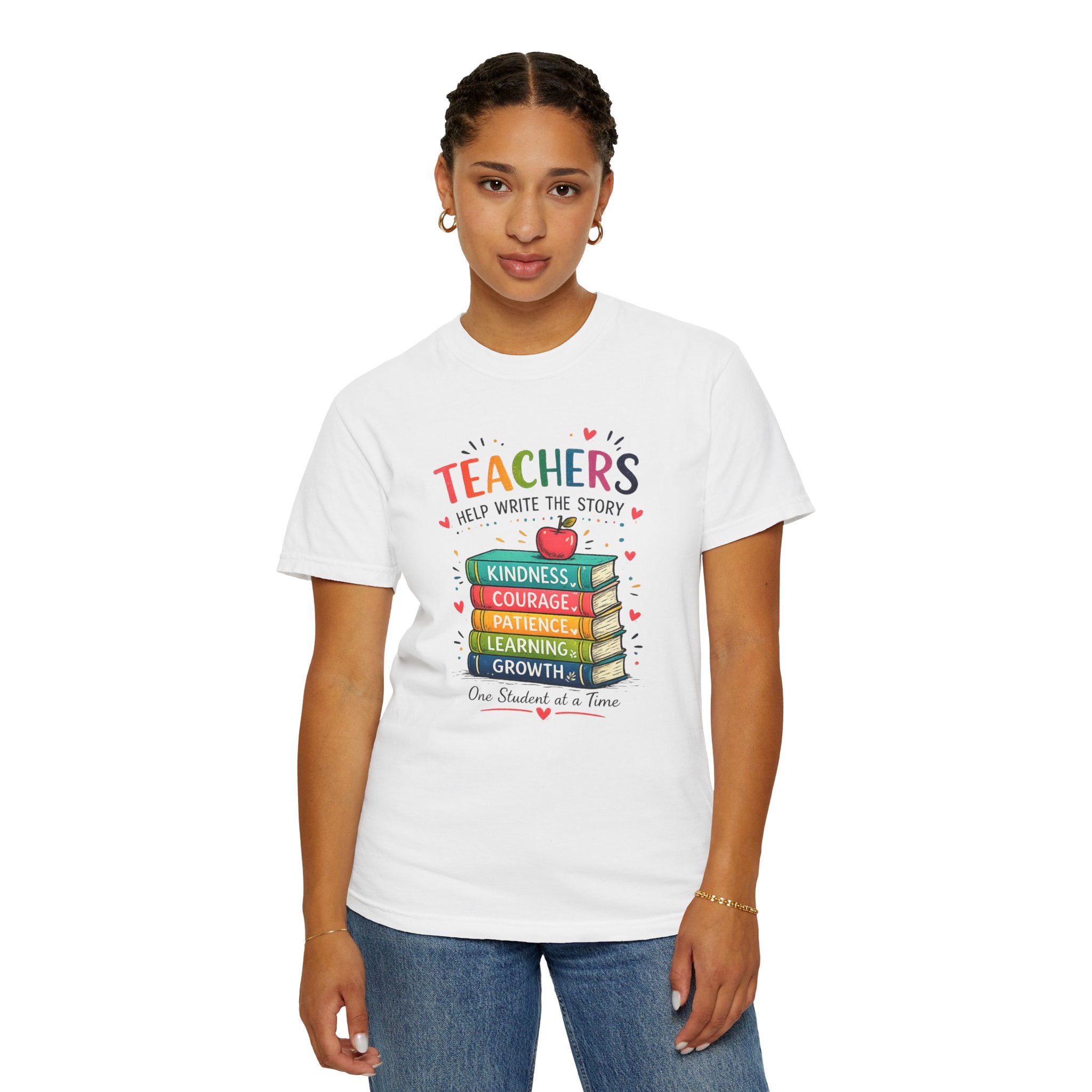 Teachers Help Write the Story Personalized Teacher T-Shirt™ | Custom Name Back | Premium Teacher Gift