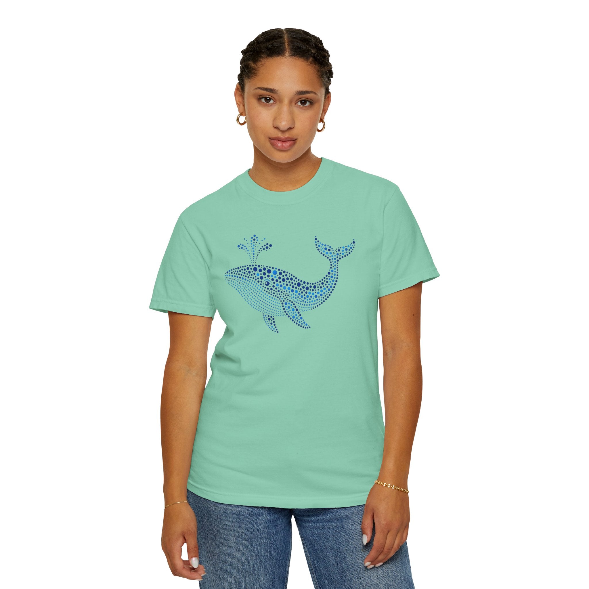 Blue Horizon Whale™ | Coastal Summer Graphic Tee