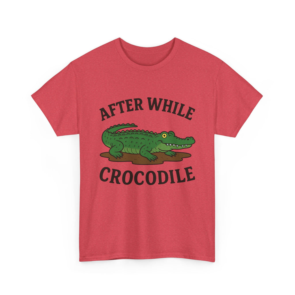 Crocodile Unisex Tee - After while, crocodile - Cute Minimalist Design