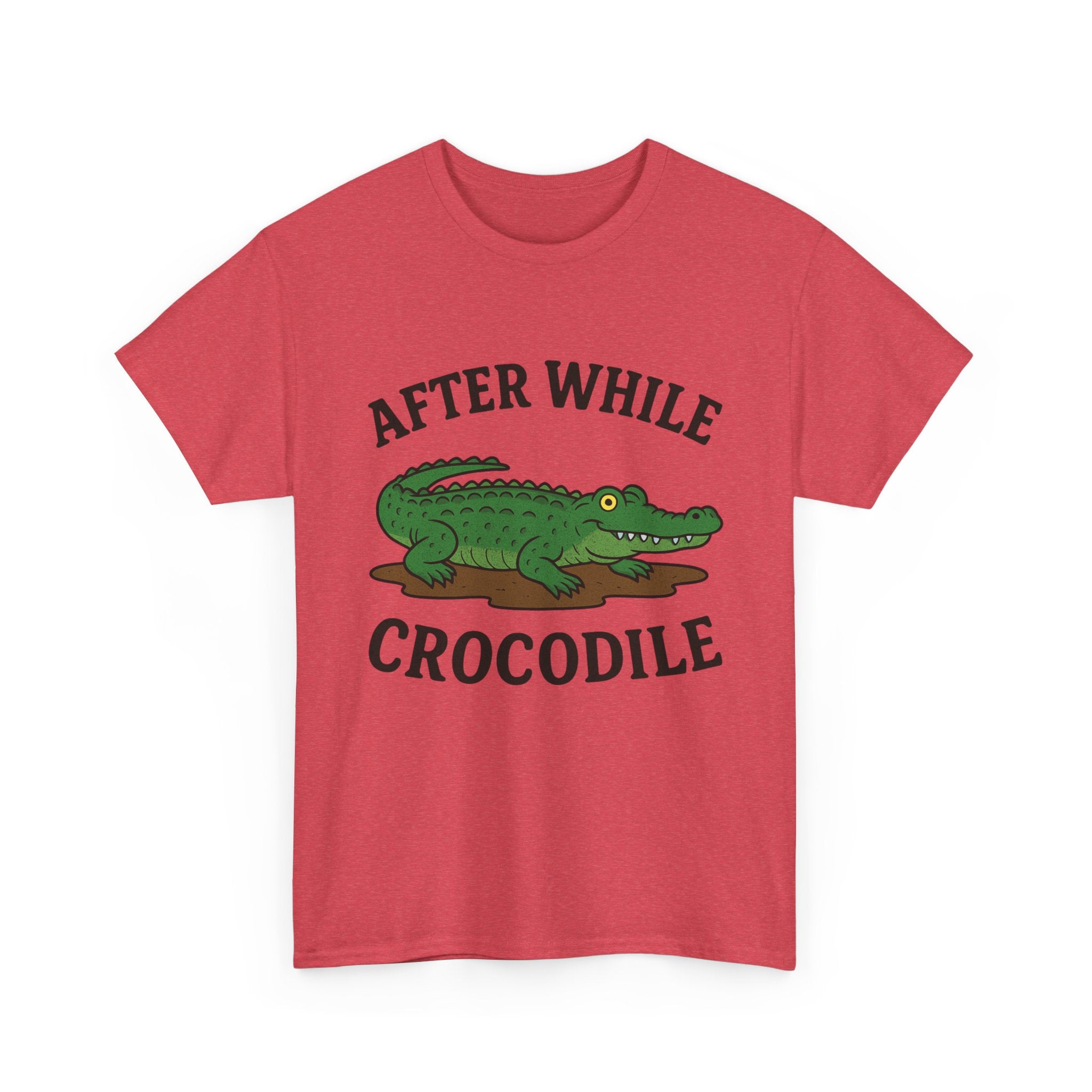 Crocodile Unisex Tee - After while, crocodile - Cute Minimalist Design