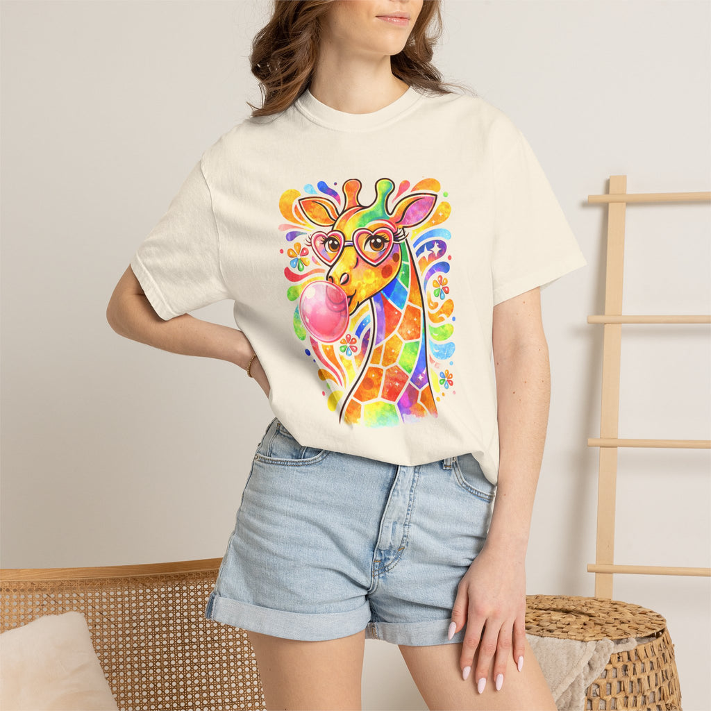 Colorful Bubblegum Giraffe T-Shirt