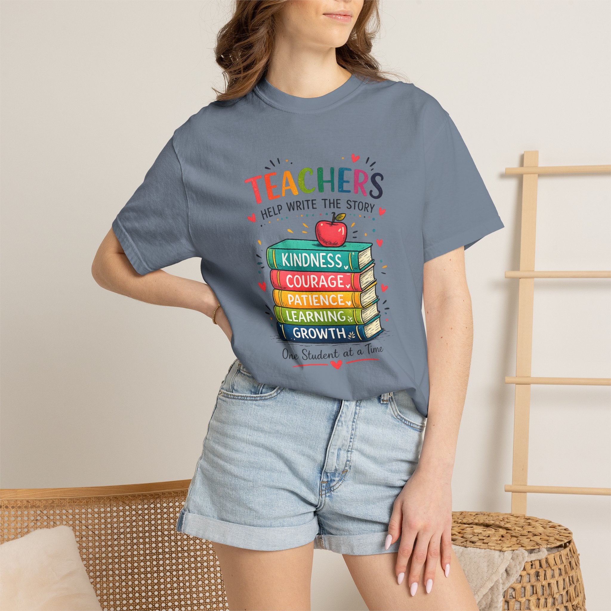 Teachers Help Write the Story Personalized Teacher T-Shirt™ | Custom Name Back | Premium Teacher Gift