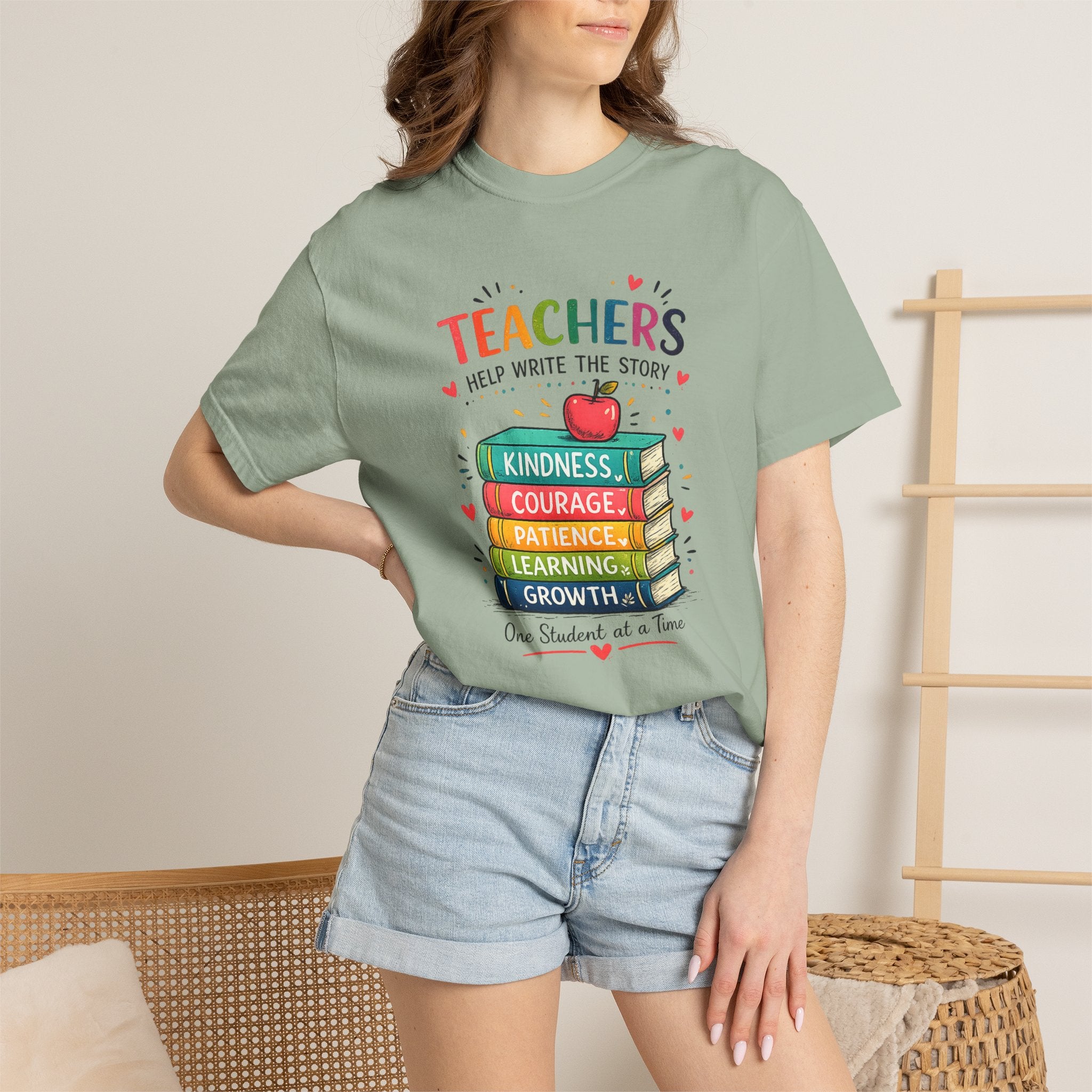 Teachers Help Write the Story Personalized Teacher T-Shirt™ | Custom Name Back | Premium Teacher Gift