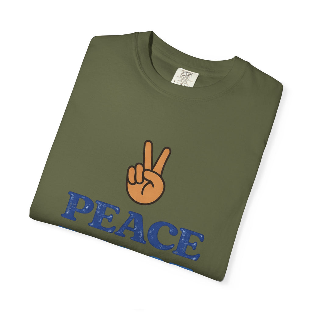 Peace Peace Peace T-Shirt — Retro Peace Sign Graphic Tee