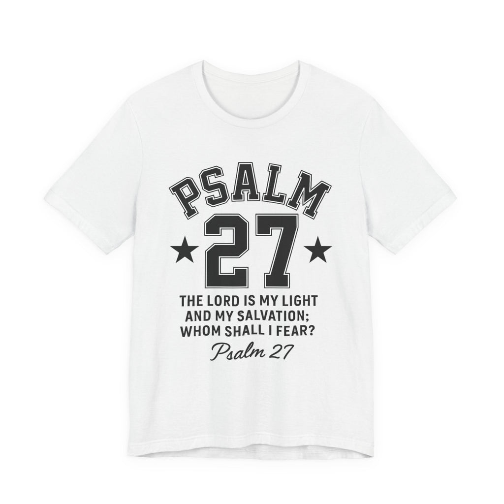 Psalm 27 White Sporty Tee