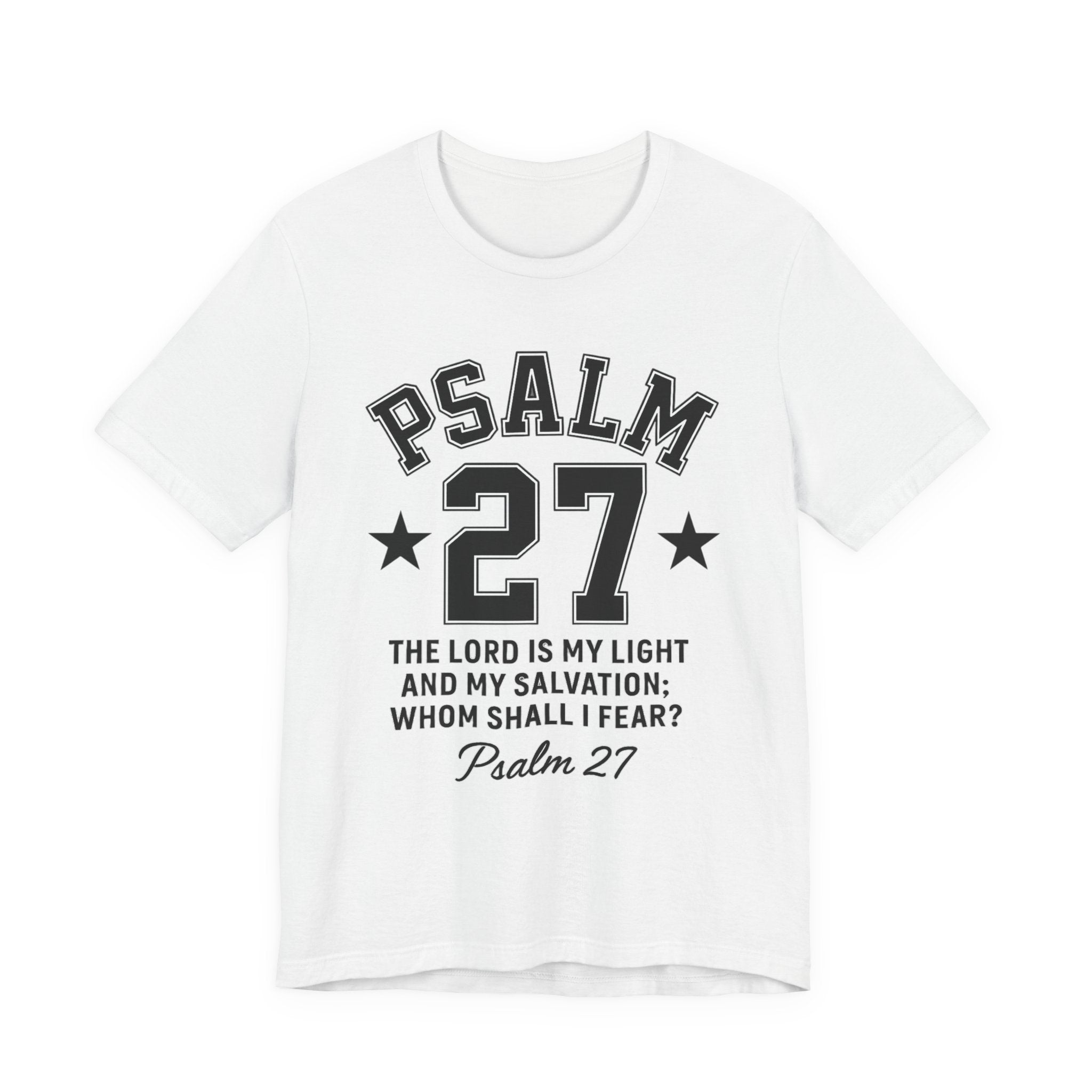 Psalm 27 White Sporty Tee