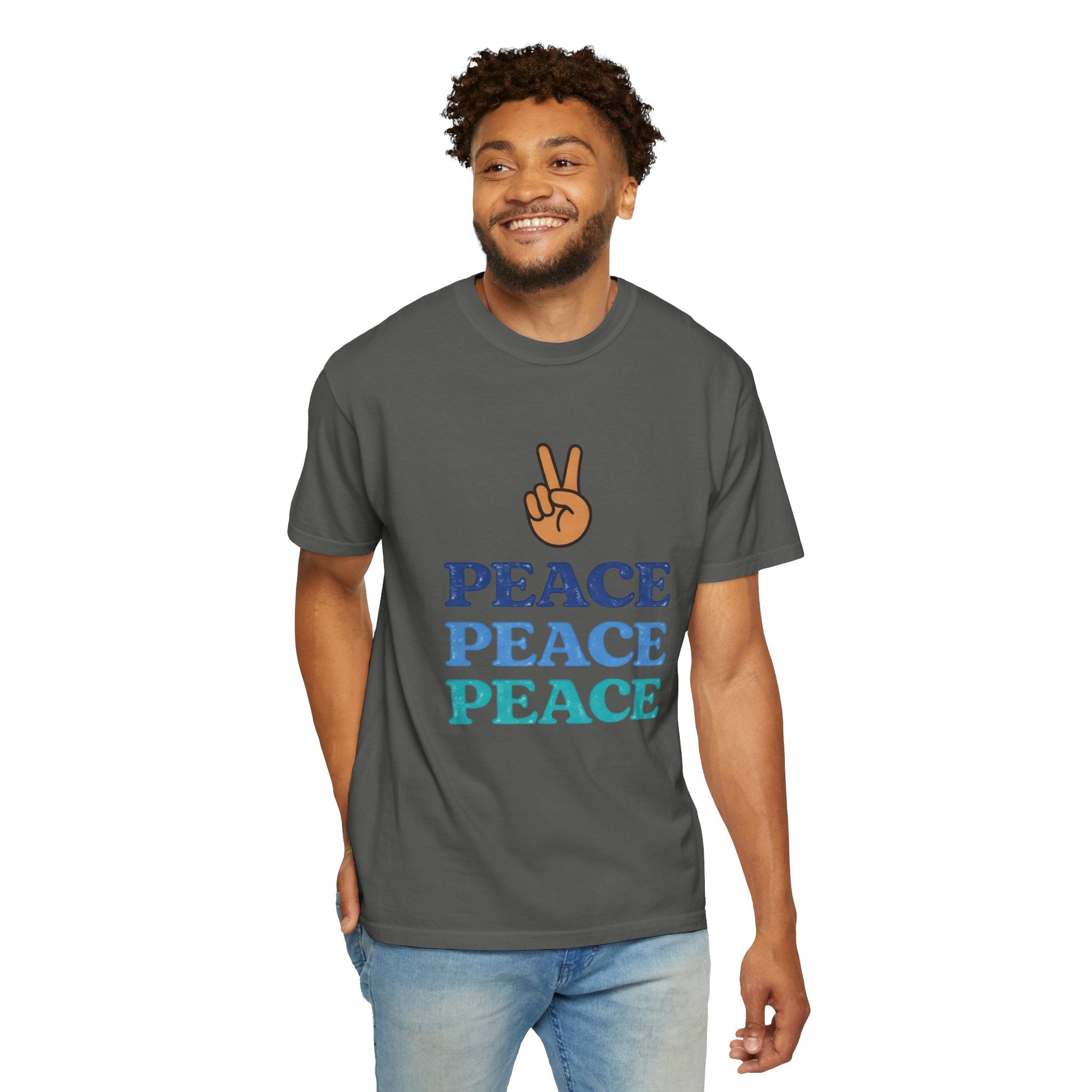 Peace Peace Peace T-Shirt — Retro Peace Sign Graphic Tee