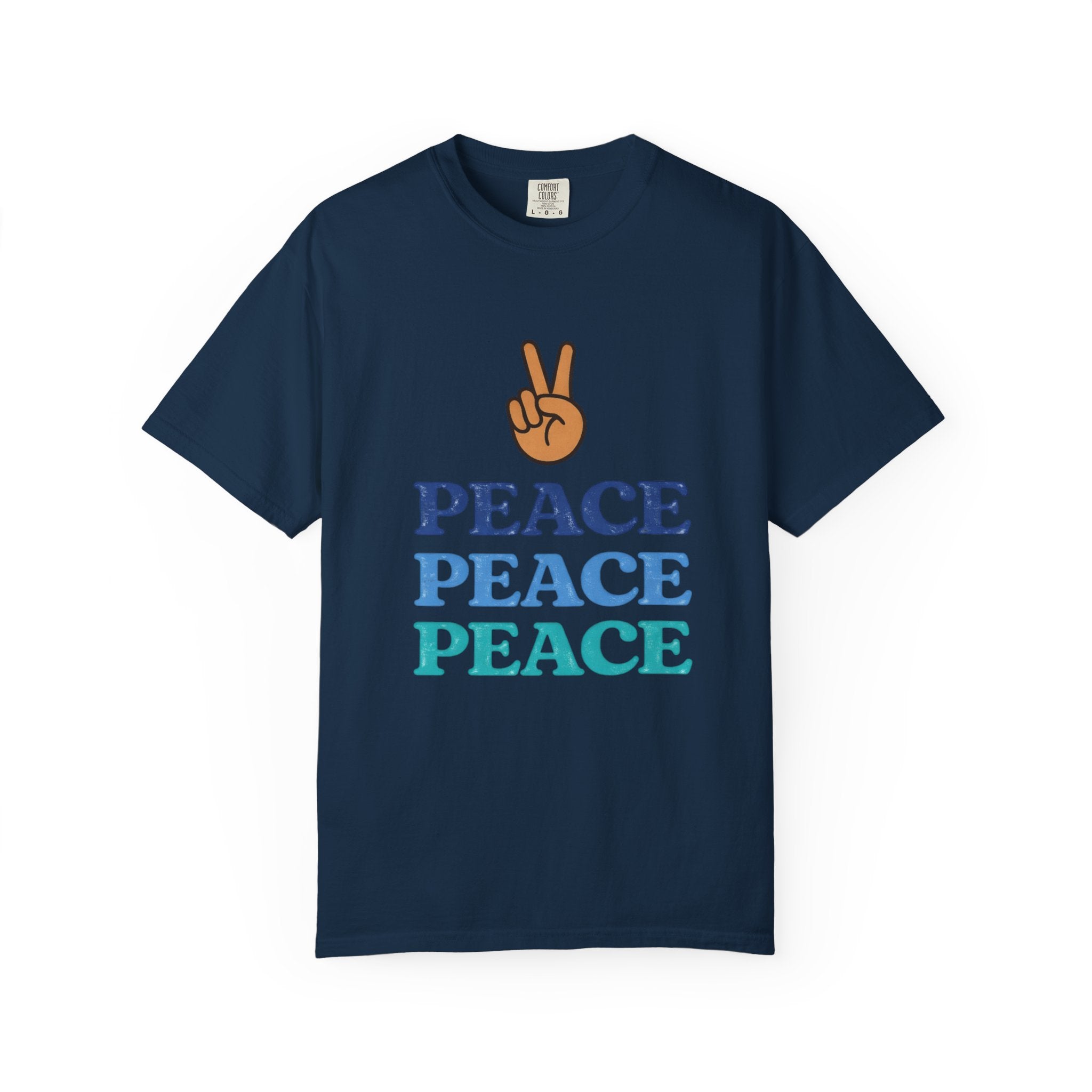 Peace Peace Peace T-Shirt — Retro Peace Sign Graphic Tee