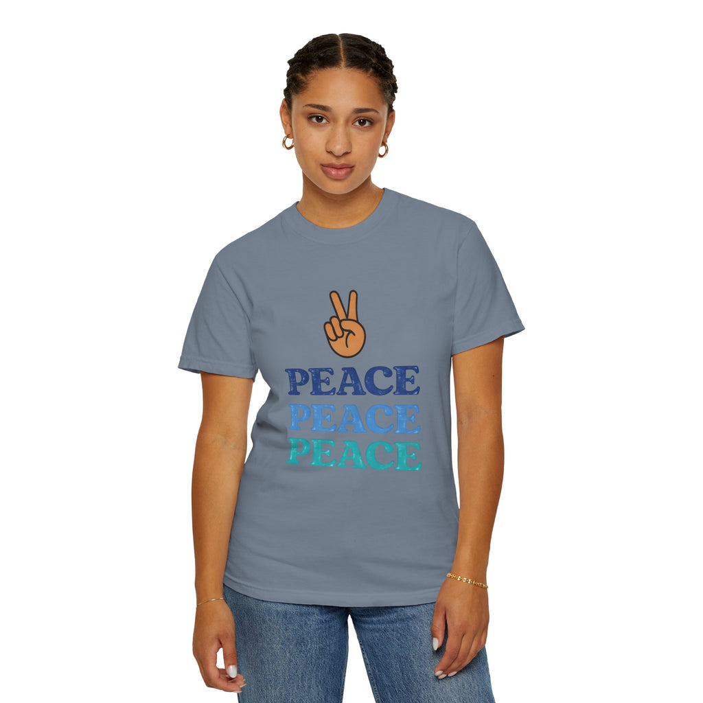 Peace Peace Peace T-Shirt — Retro Peace Sign Graphic Tee