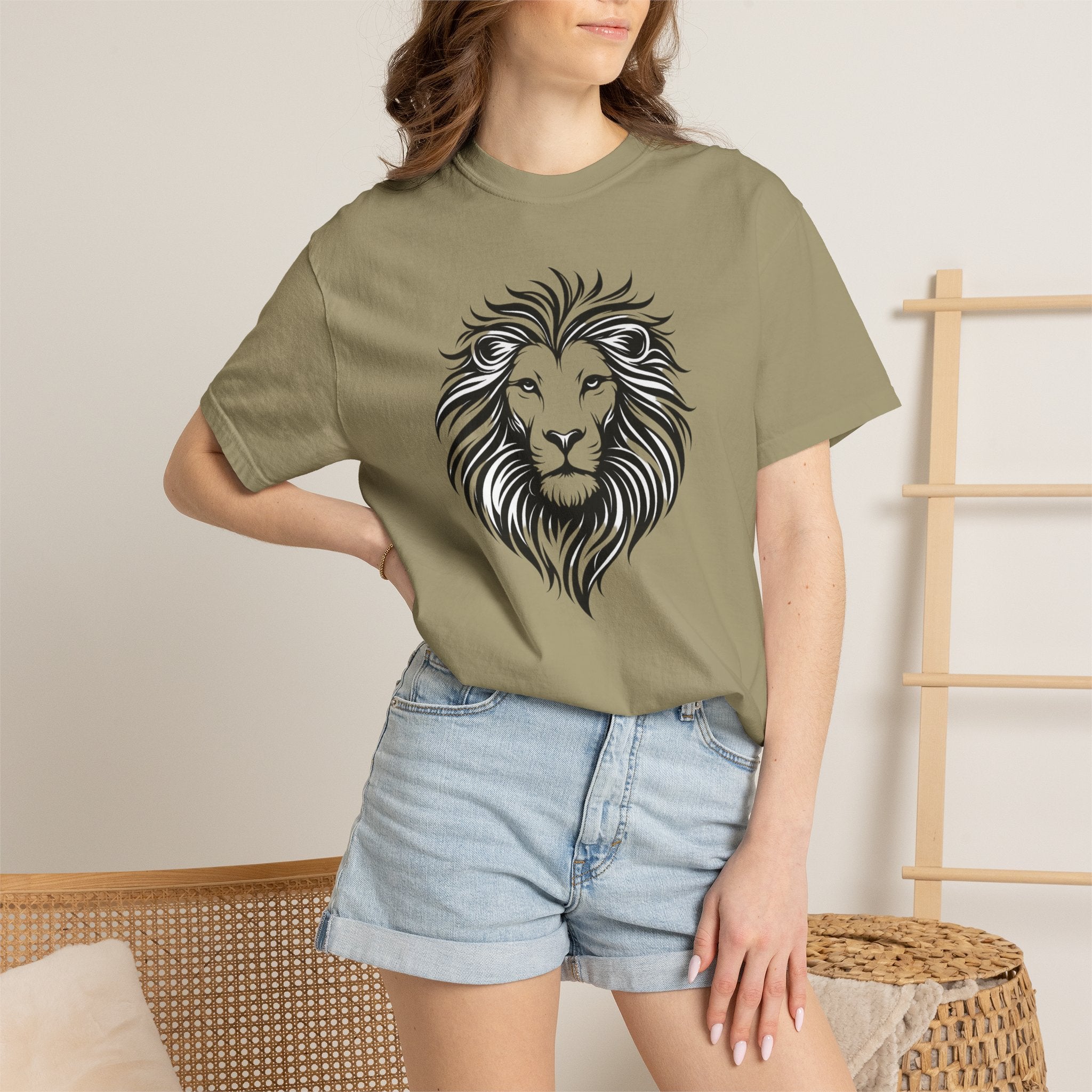 Lion Head Graphic T-Shirt — Bold Tribal Mane Tee for Men & Women