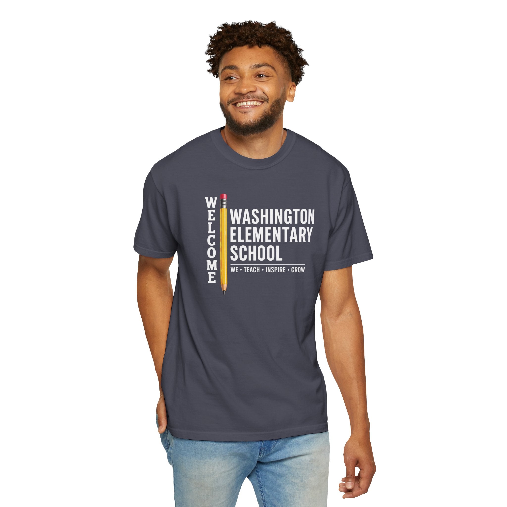 Washington Elementary School Welcome T-Shirt — 'Welcome' Pencil Design