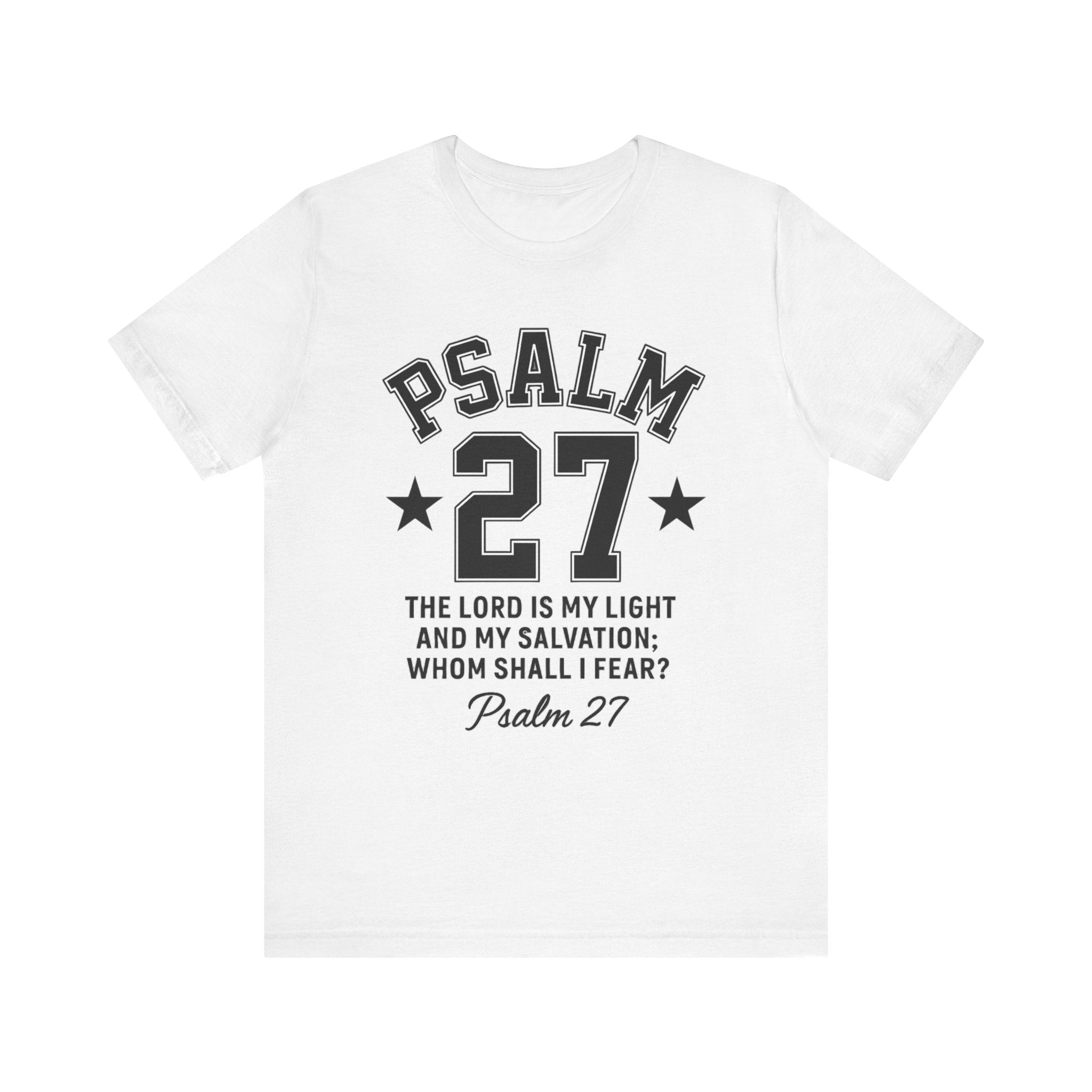 Psalm 27 White Sporty Tee