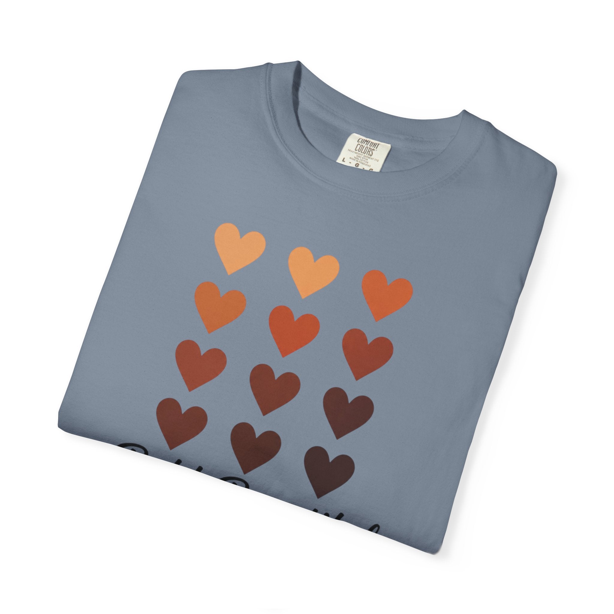 Bold Beautiful Melanin Hearts Tee