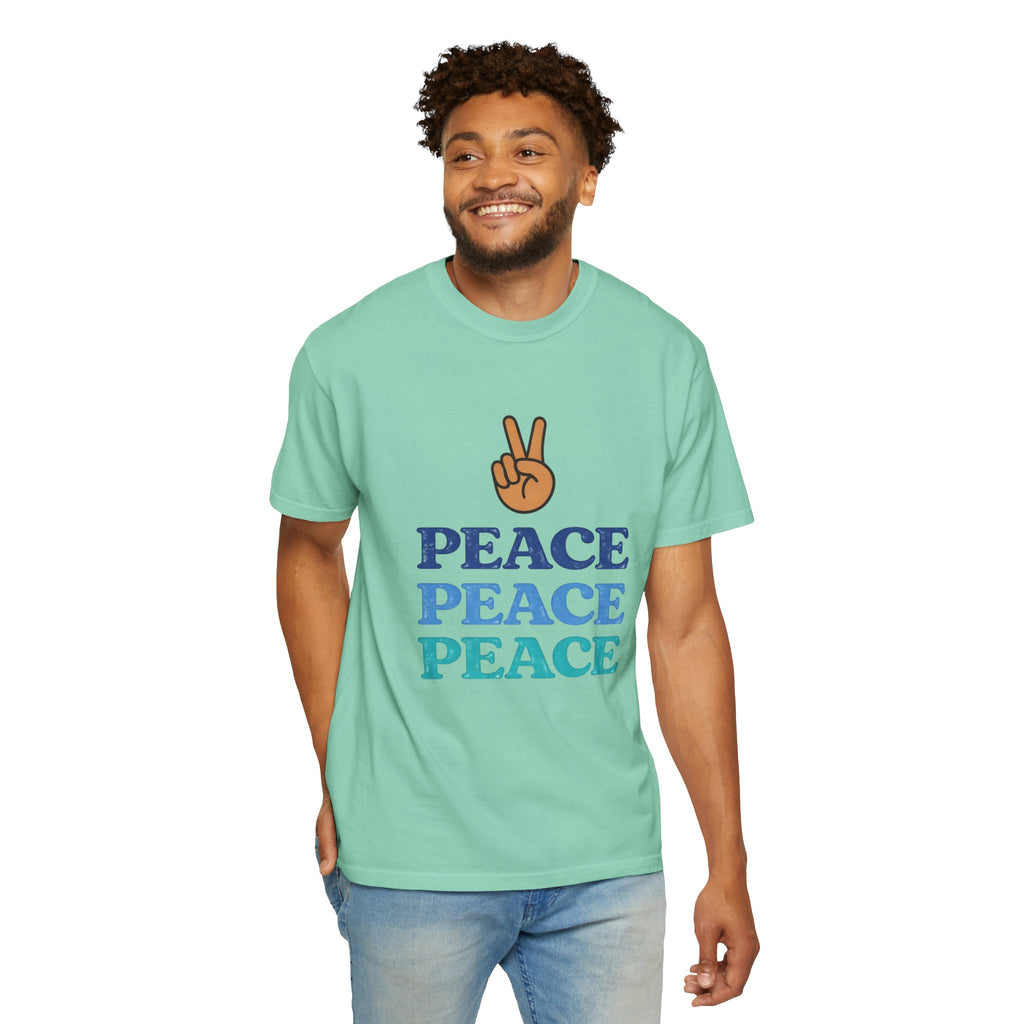 Peace Peace Peace T-Shirt — Retro Peace Sign Graphic Tee