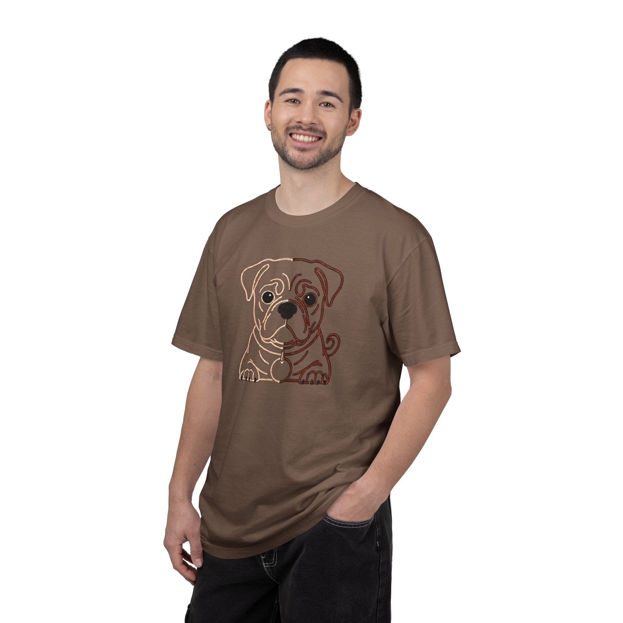 Bulldog Line Art T-Shirt – Cute Minimal Dog Graphic Tee