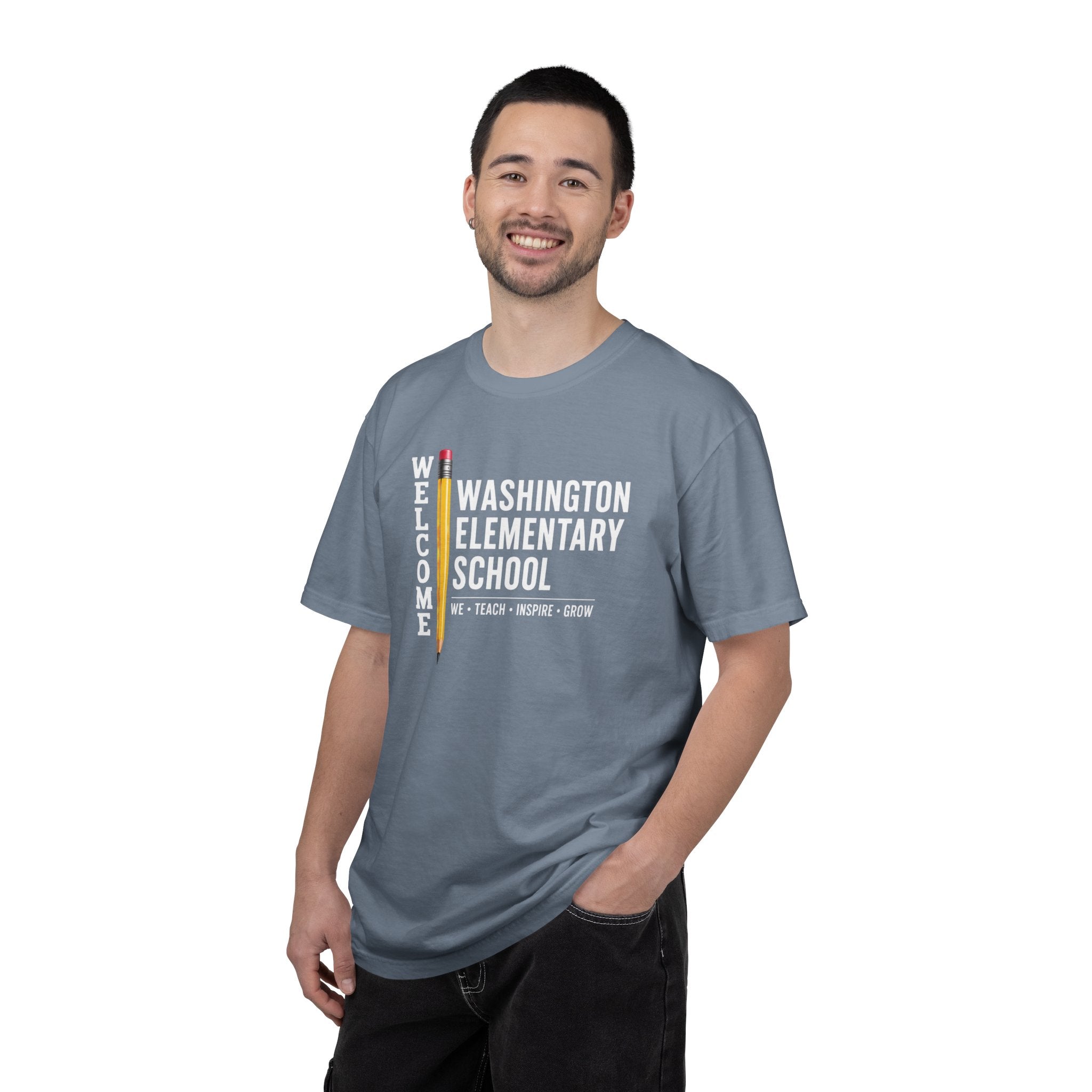 Washington Elementary School Welcome T-Shirt — 'Welcome' Pencil Design