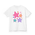 Patchwork Stars Girls’ Tee – Colorful Pastel Star Shirt
