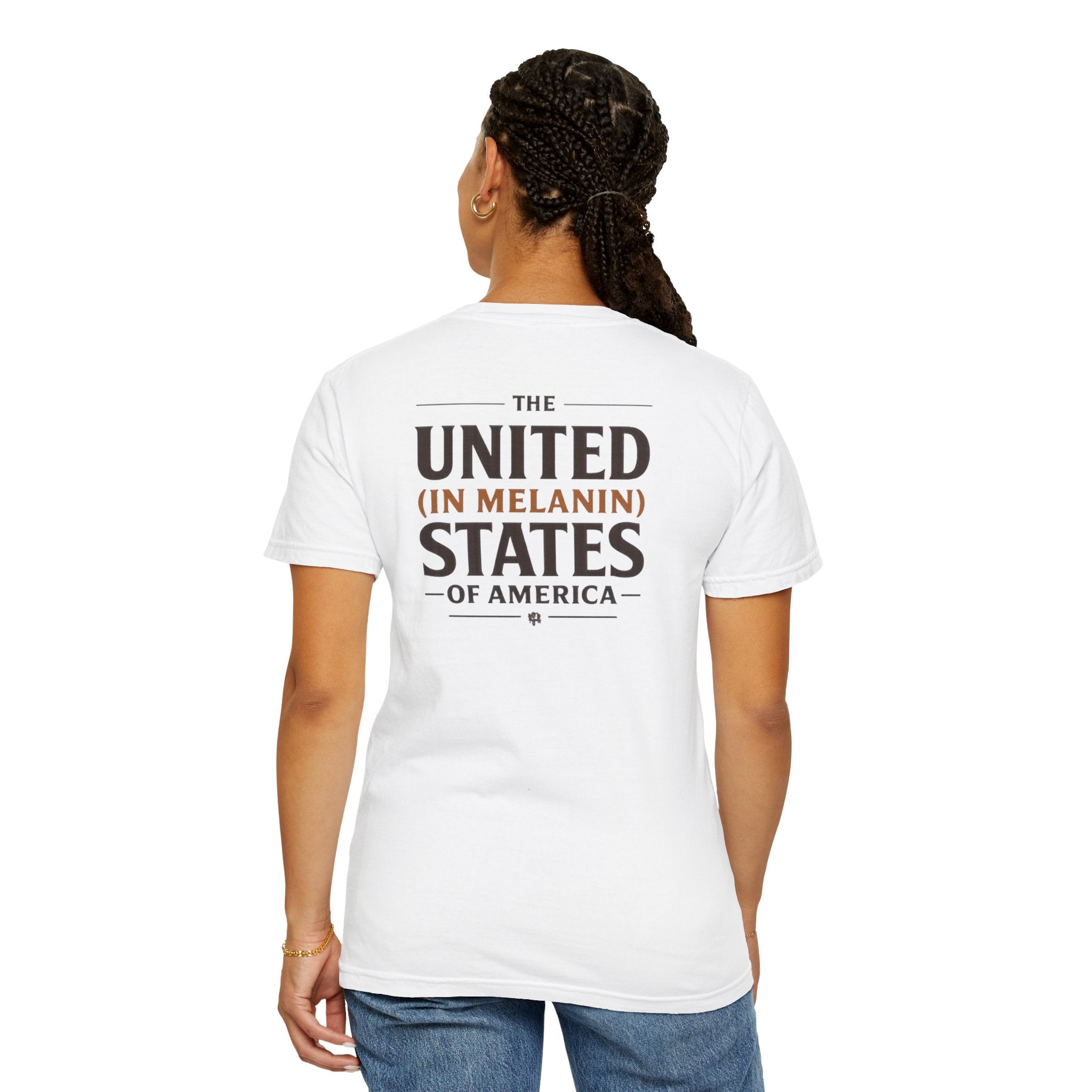 United in Melanin T-Shirt — Brown Shades USA Map Pride Tee