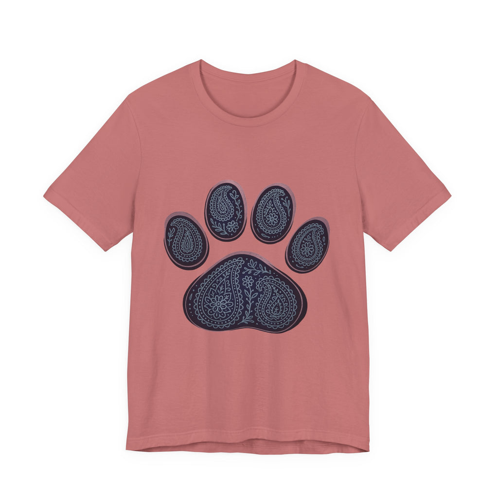 Blue Paisley Paw  Tee