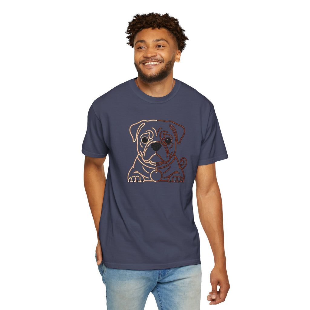 Bulldog Line Art T-Shirt – Cute Minimal Dog Graphic Tee