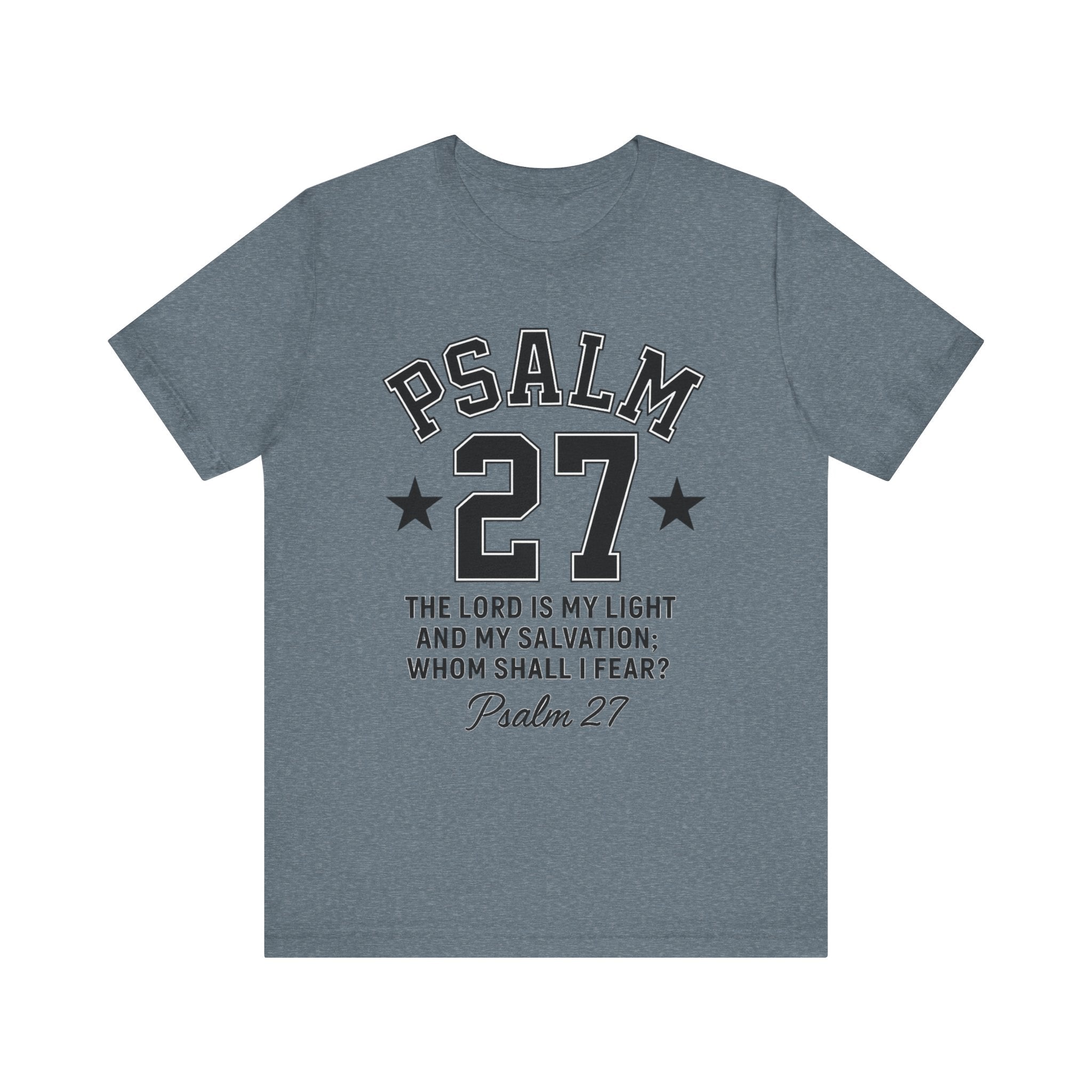 Psalm 27 White Sporty Tee