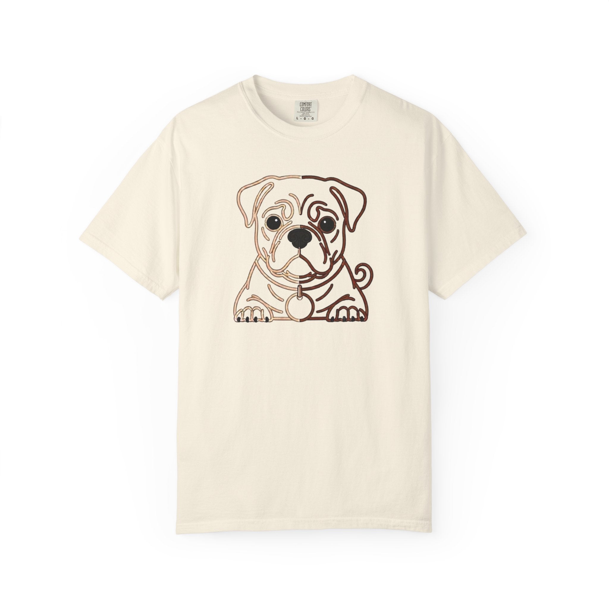 Bulldog Line Art T-Shirt – Cute Minimal Dog Graphic Tee