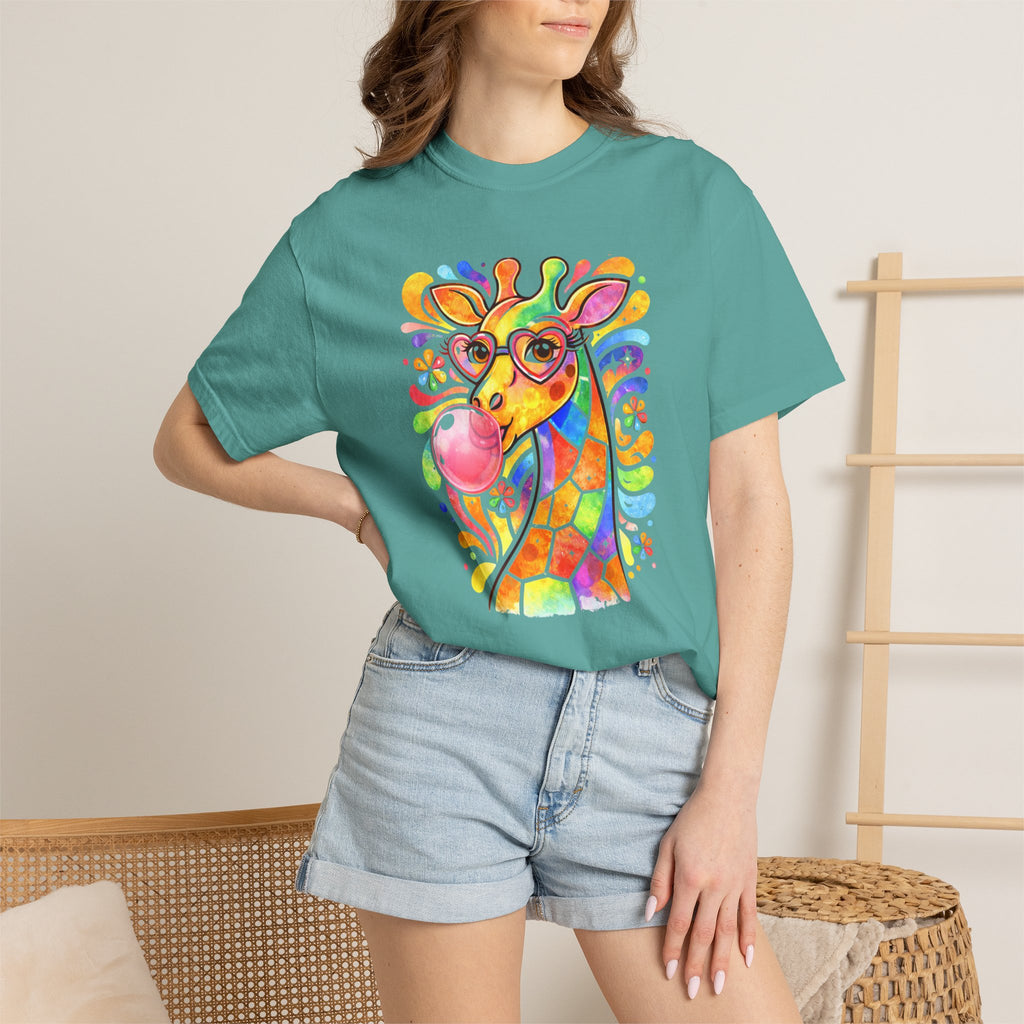 Colorful Bubblegum Giraffe T-Shirt