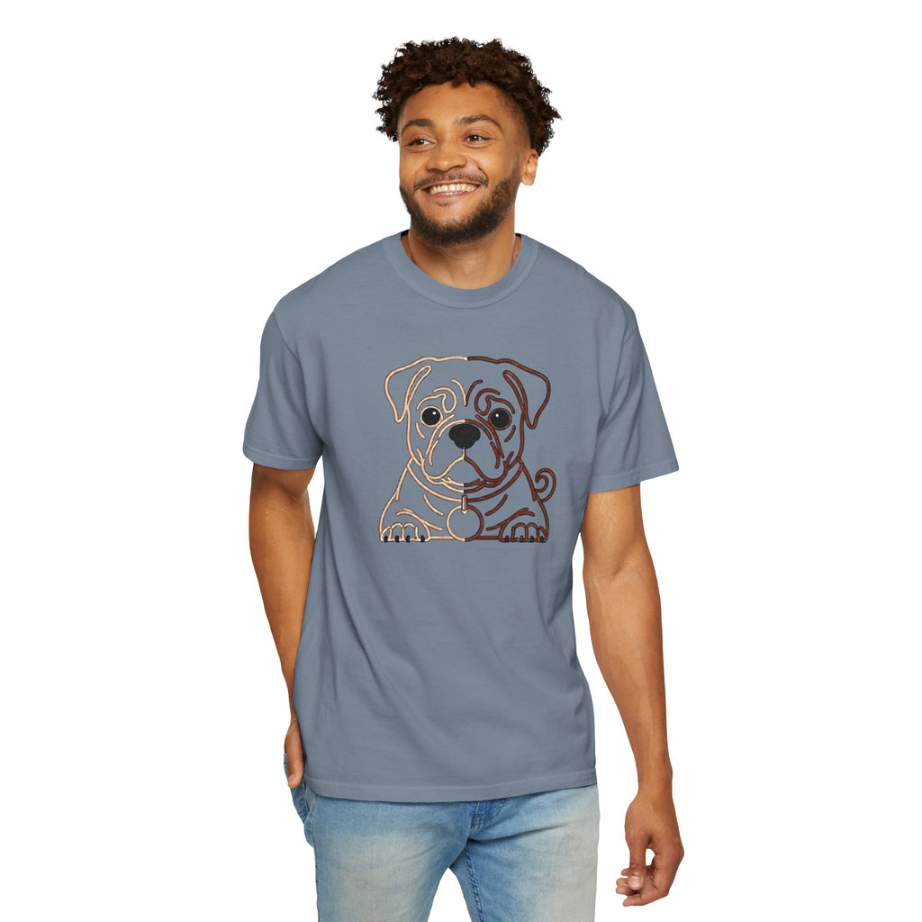 Bulldog Line Art T-Shirt – Cute Minimal Dog Graphic Tee