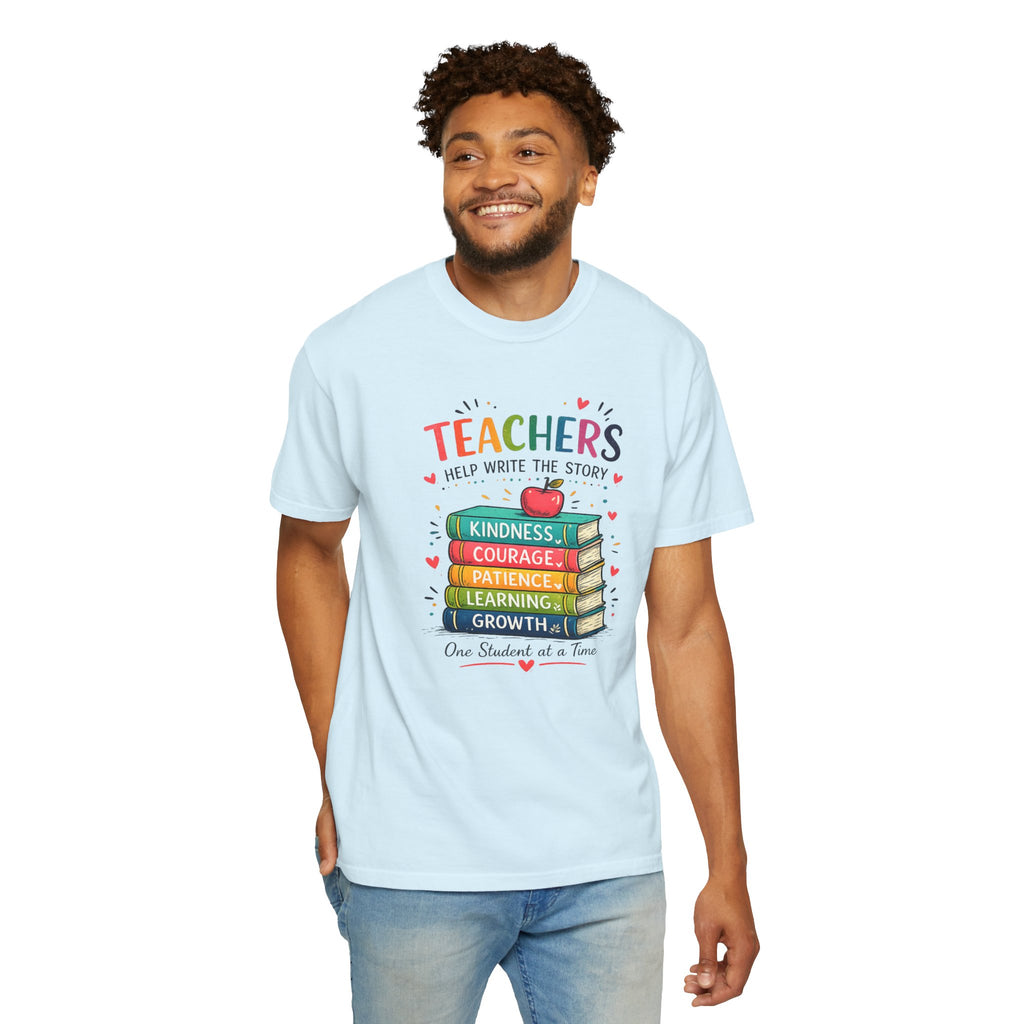 Teachers Help Write the Story Personalized Teacher T-Shirt™ | Custom Name Back | Premium Teacher Gift